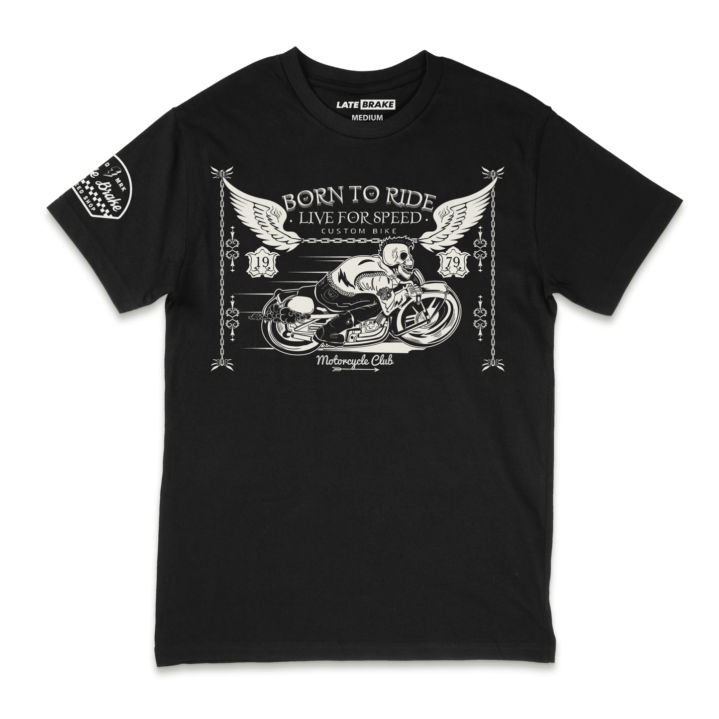 Born to Ride T-Shirt - str8 off the streets of Muthaphukkin Radford - Hip-Hop Biker Gear - exclusive designs by SoloMCs.com