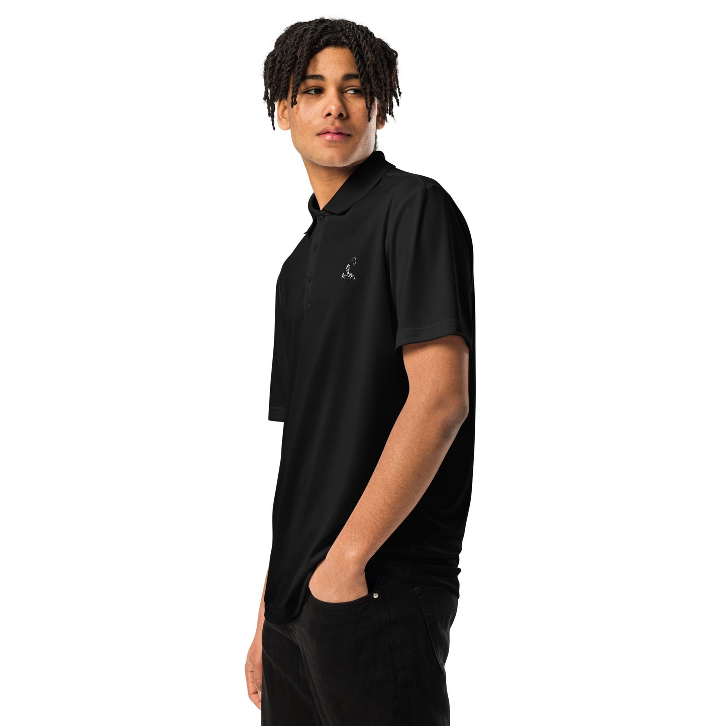 Collab Studio \ adidas Premium Polo Shirt - str8 off the streets of Muthaphukkin Radford - Hip-Hop Biker Gear - exclusive designs by SoloMCs.com