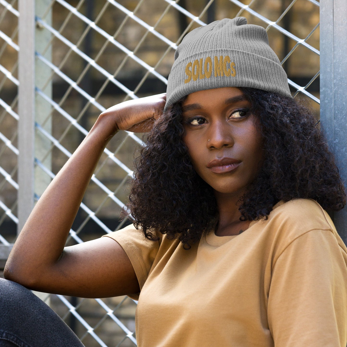 Organic Beanie - str8 off the streets of Muthaphukkin Radford - Hip-Hop Biker Gear - exclusive designs by SoloMCs.com