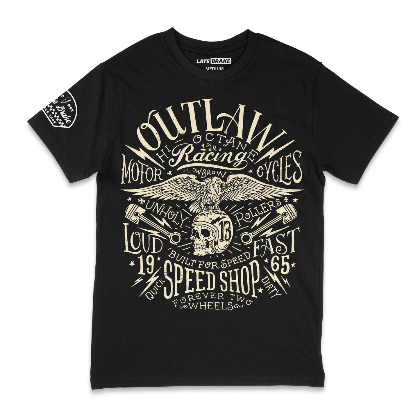 Outlaw Eagle T-Shirt - str8 off the streets of Muthaphukkin Radford - Hip-Hop Biker Gear - exclusive designs by SoloMCs.com