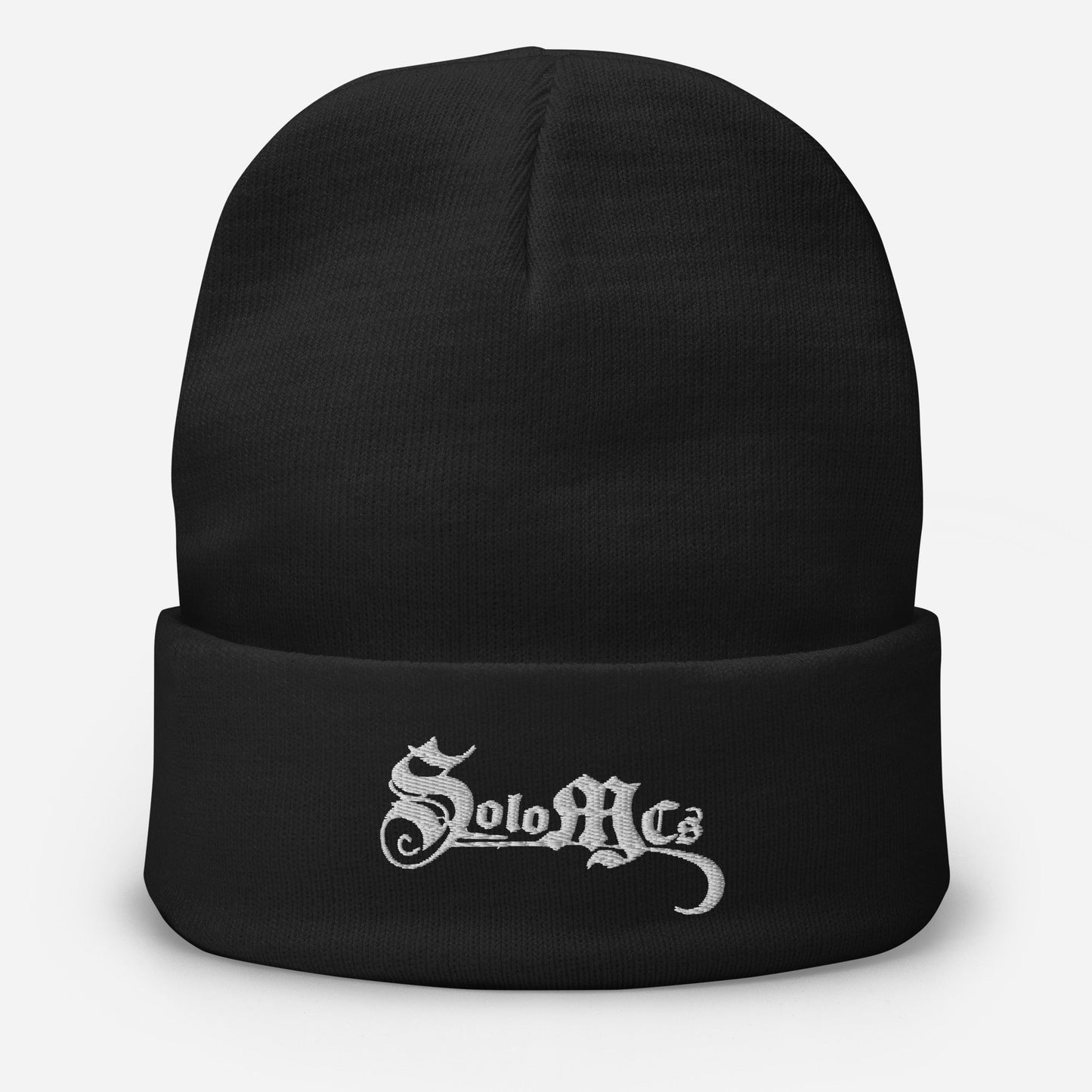Solo MCs Embroidered Beanie - Rock the Boom Bap Look! - Solo MCs Hip-Hop Motorbike Crew