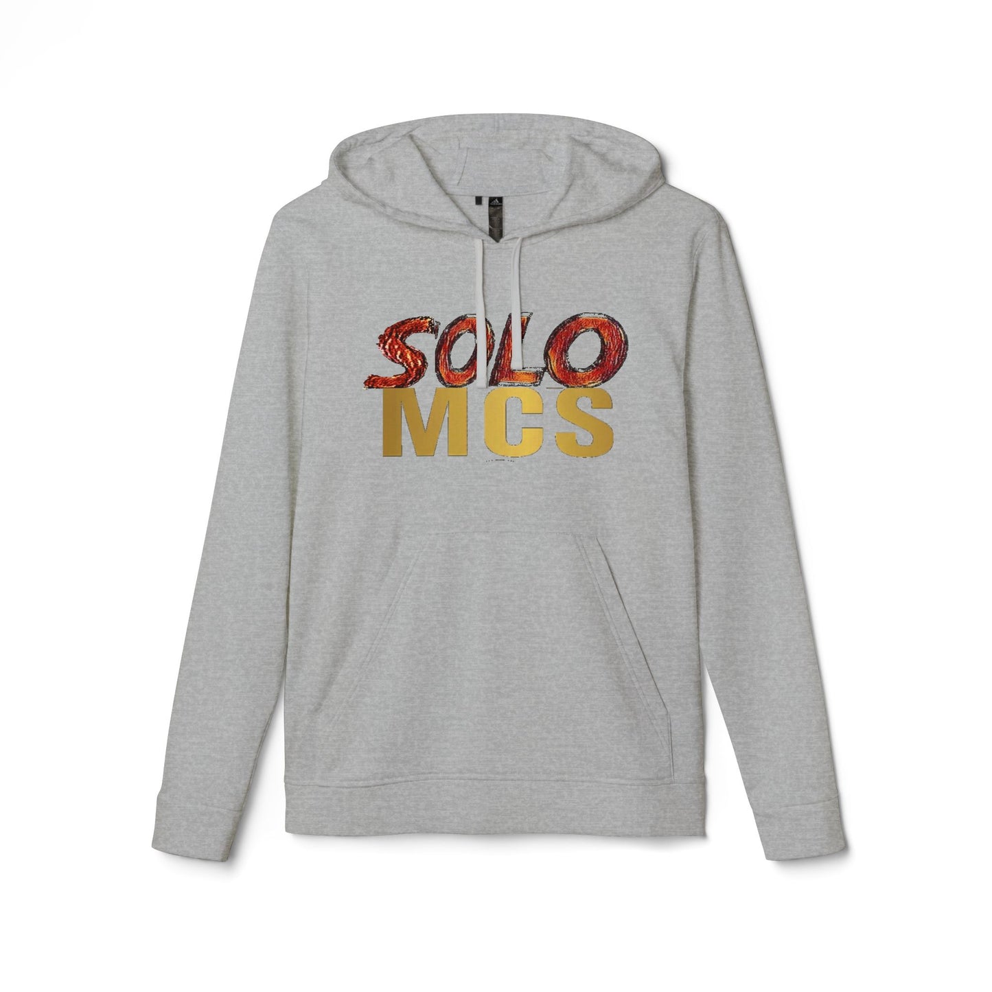 Collab Studio - Solo MCs \ adidas Fleece Hoodie Grey Heather 3XL - str8 off the streets of Muthaphukkin Radford - Hip-Hop Biker Gear - exclusive designs by SoloMCs.com