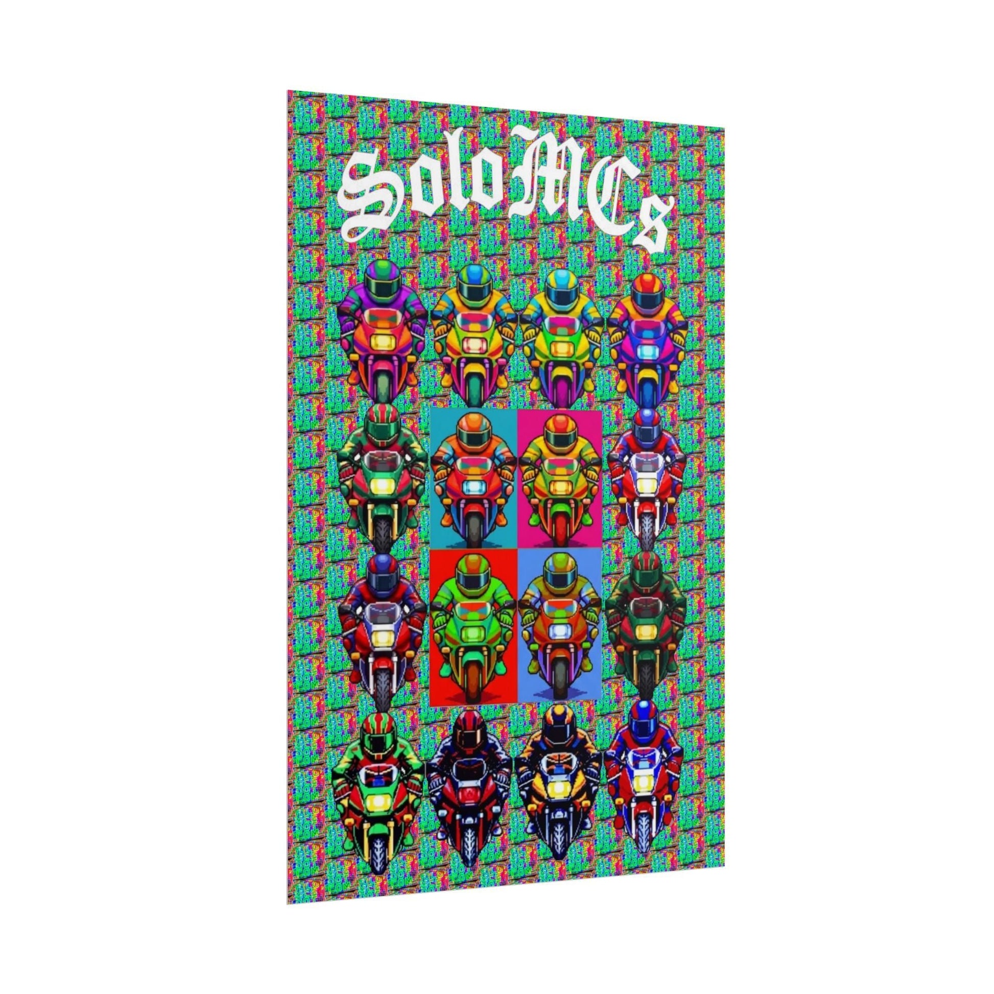 Arcade Rhythm Grid Poster - str8 off the streets of Muthaphukkin Radford - Hip-Hop Biker Gear - exclusive designs by SoloMCs.com