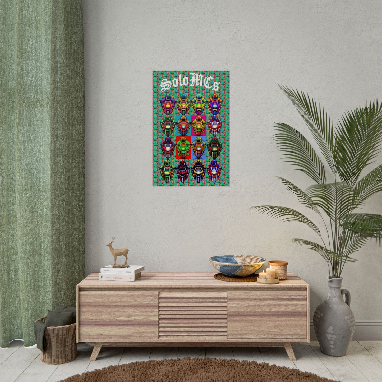 Arcade Rhythm Grid Poster - str8 off the streets of Muthaphukkin Radford - Hip-Hop Biker Gear - exclusive designs by SoloMCs.com