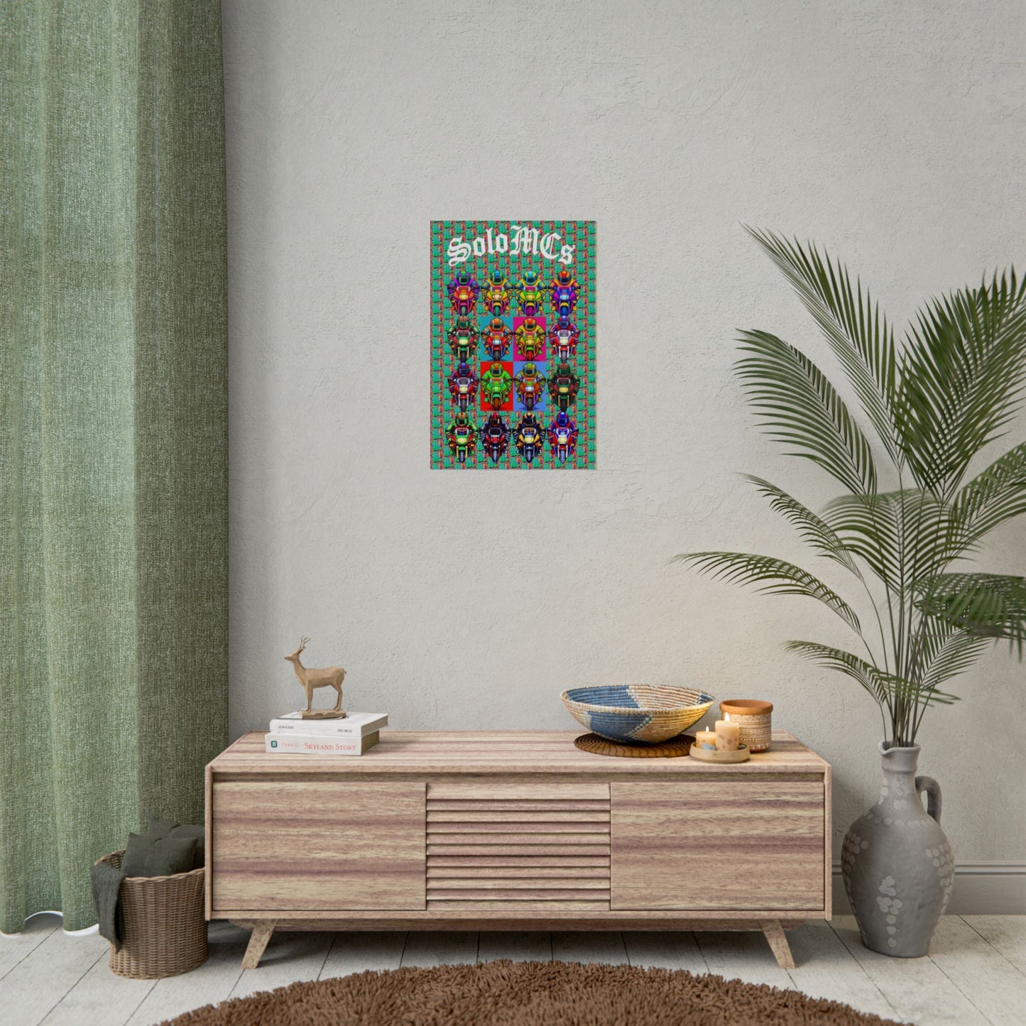 Arcade Rhythm Grid Poster - str8 off the streets of Muthaphukkin Radford - Hip-Hop Biker Gear - exclusive designs by SoloMCs.com