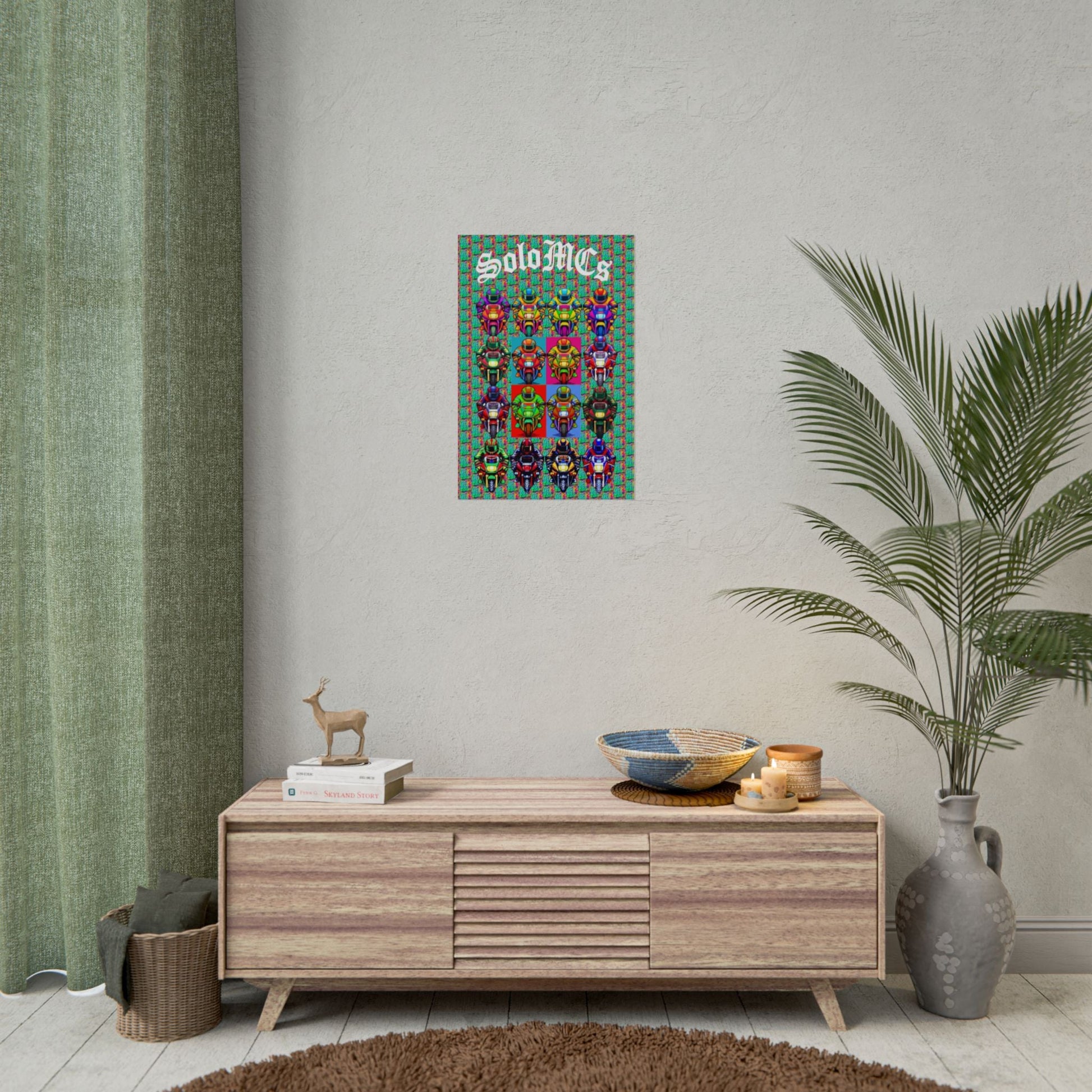 Arcade Rhythm Grid Poster - str8 off the streets of Muthaphukkin Radford - Hip-Hop Biker Gear - exclusive designs by SoloMCs.com