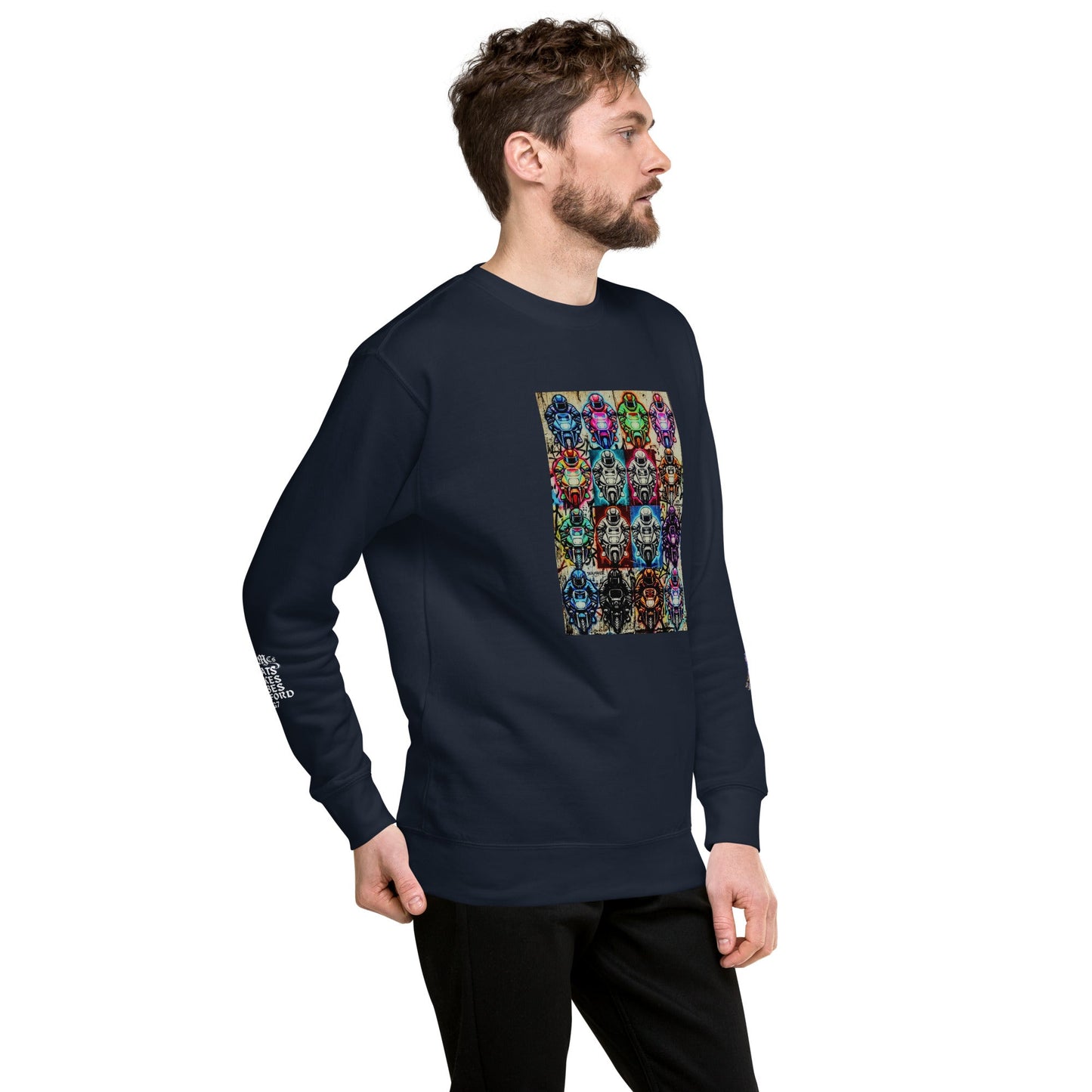 Arcade Rhythm Grid Sweatshirt - str8 off the streets of Muthaphukkin Radford - Hip-Hop Biker Gear - exclusive designs by SoloMCs.com