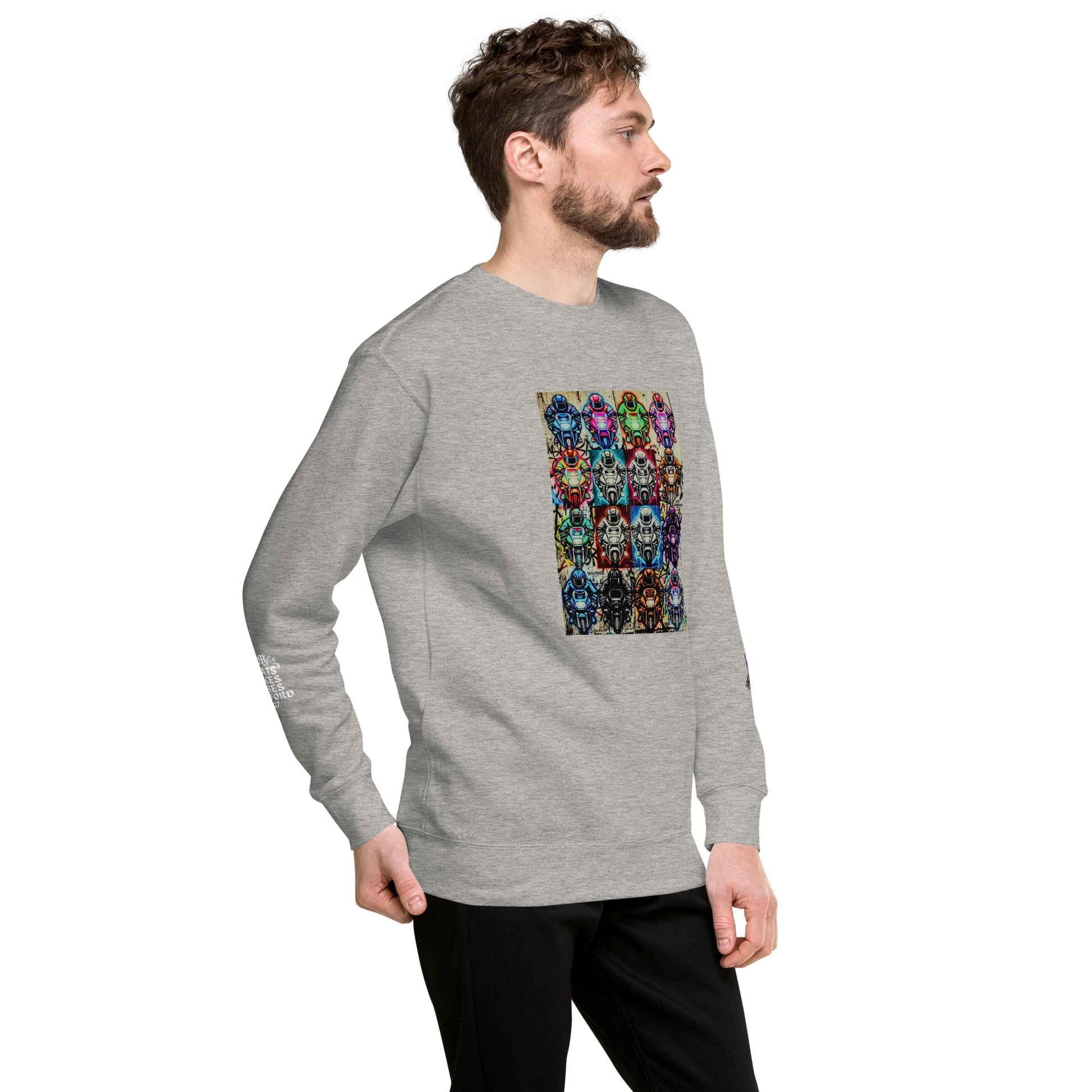 Arcade Rhythm Grid Sweatshirt - str8 off the streets of Muthaphukkin Radford - Hip-Hop Biker Gear - exclusive designs by SoloMCs.com
