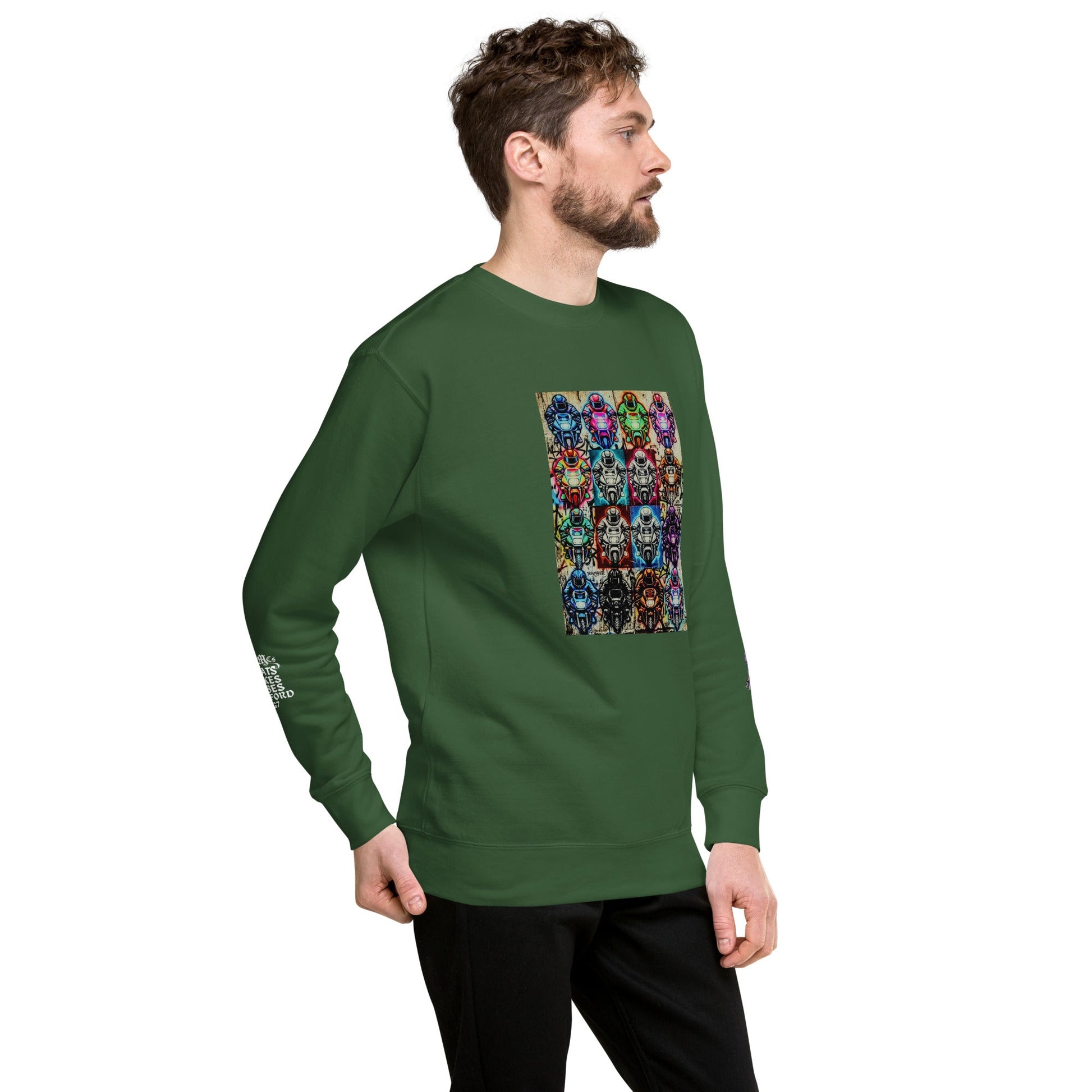 Arcade Rhythm Grid Sweatshirt - str8 off the streets of Muthaphukkin Radford - Hip-Hop Biker Gear - exclusive designs by SoloMCs.com