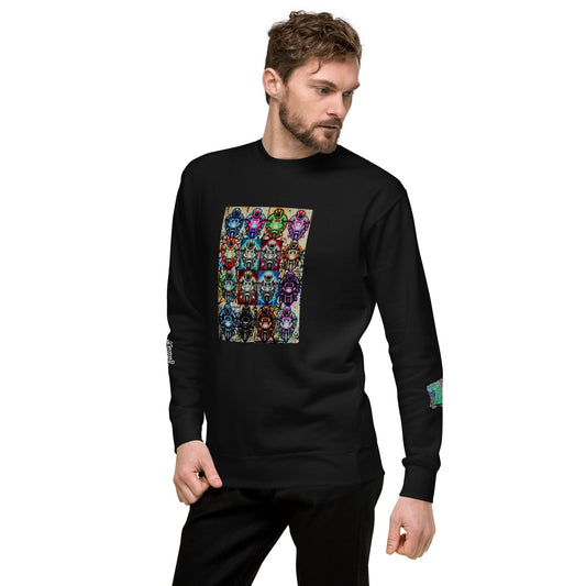 Arcade Rhythm Grid Sweatshirt Black - str8 off the streets of Muthaphukkin Radford - Hip-Hop Biker Gear - exclusive designs by SoloMCs.com