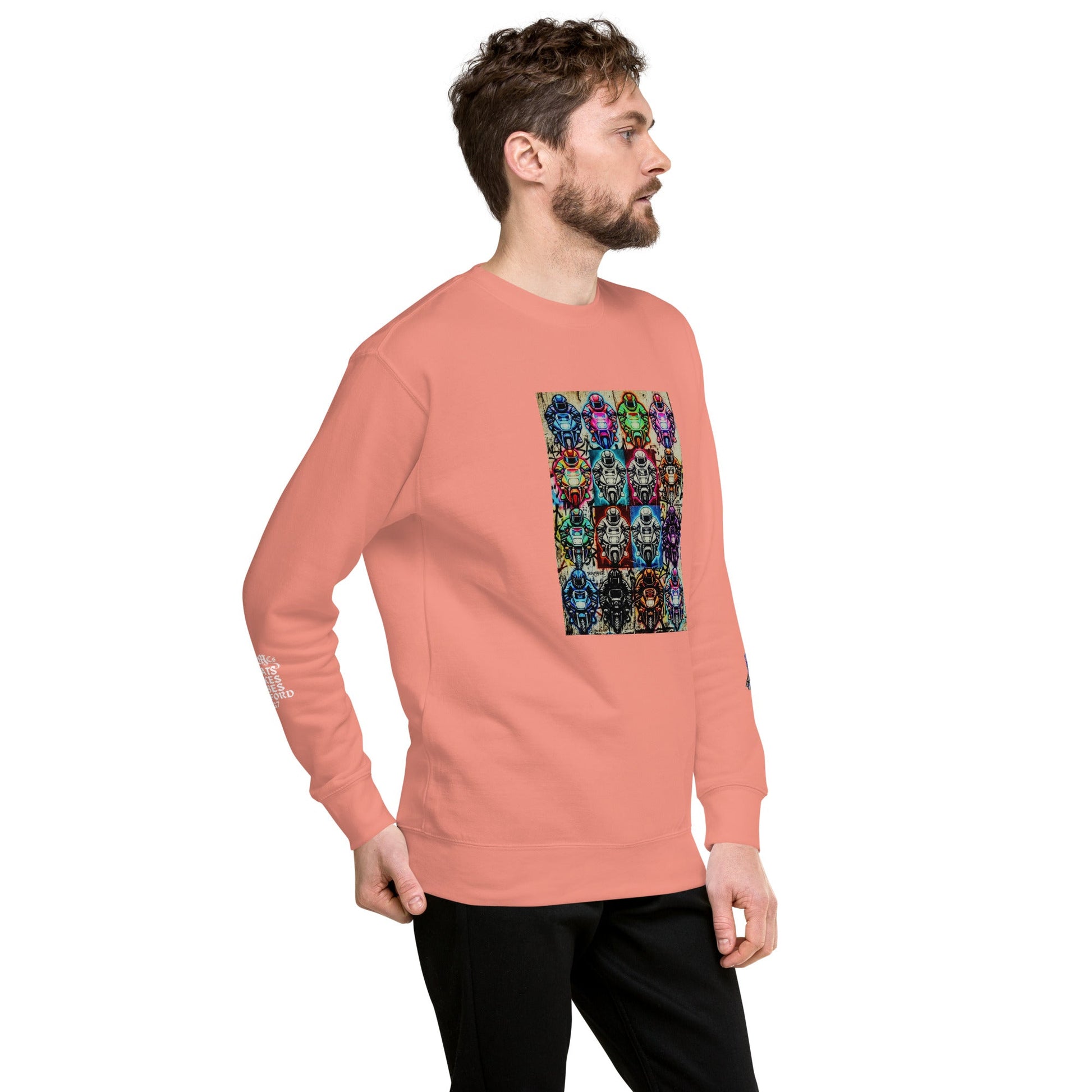 Arcade Rhythm Grid Sweatshirt - str8 off the streets of Muthaphukkin Radford - Hip-Hop Biker Gear - exclusive designs by SoloMCs.com
