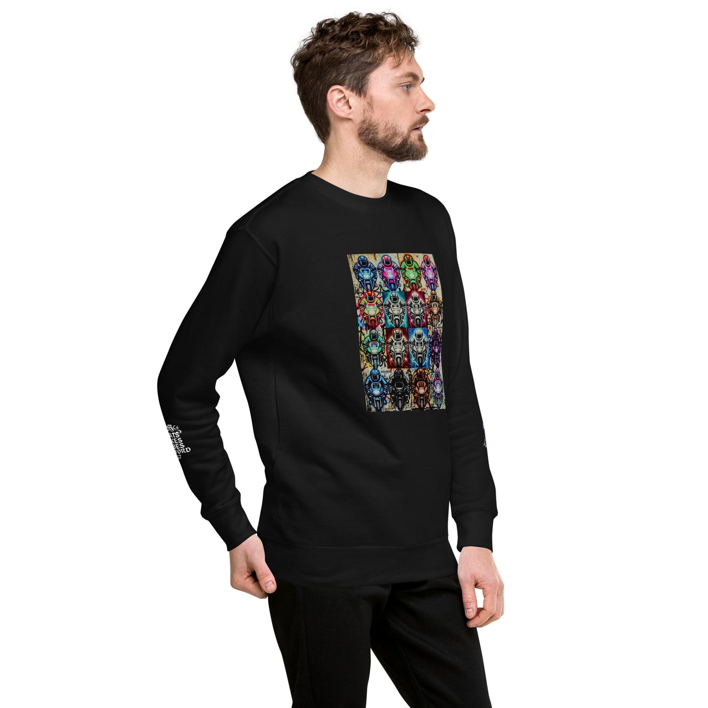 Arcade Rhythm Grid Sweatshirt - str8 off the streets of Muthaphukkin Radford - Hip-Hop Biker Gear - exclusive designs by SoloMCs.com