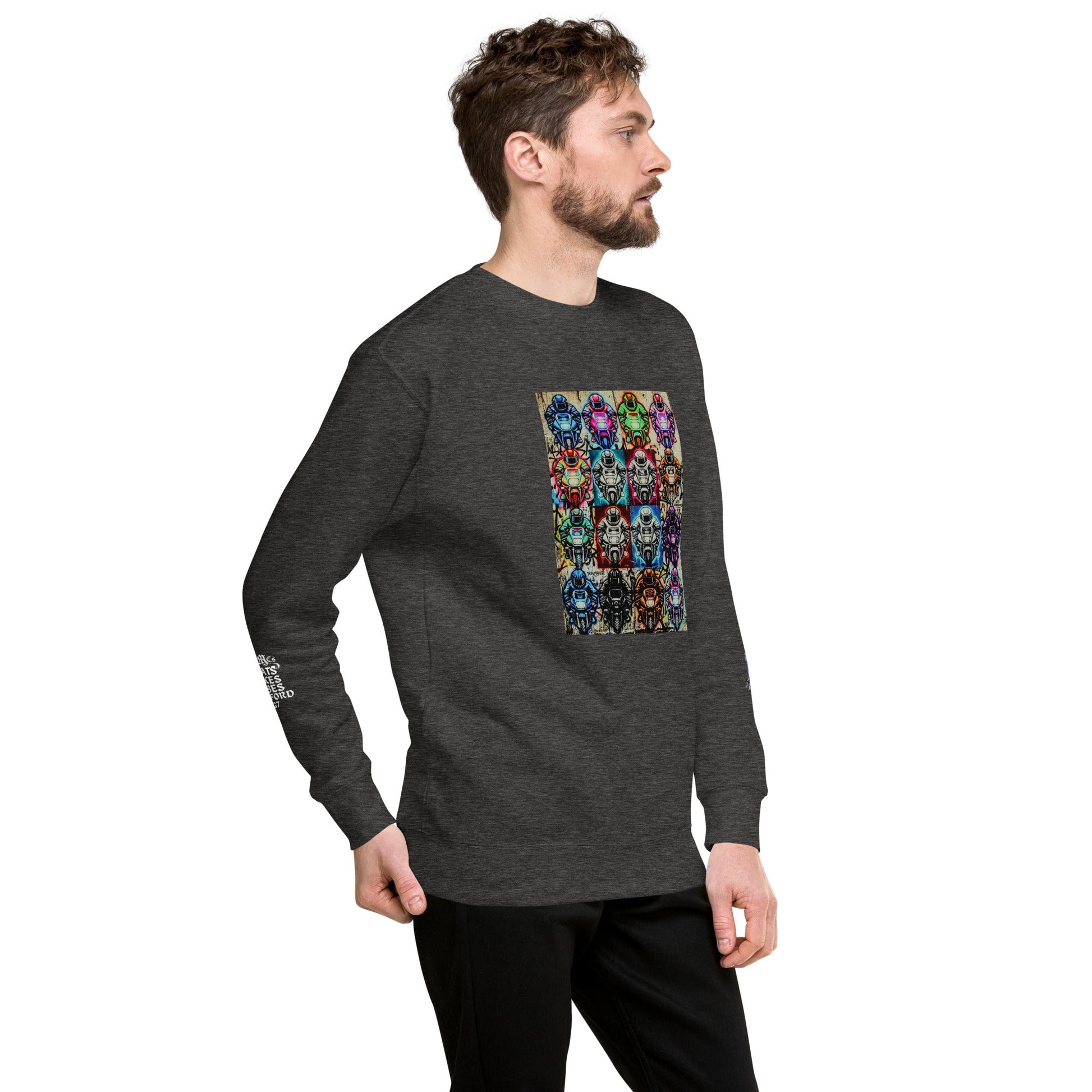 Arcade Rhythm Grid Sweatshirt - str8 off the streets of Muthaphukkin Radford - Hip-Hop Biker Gear - exclusive designs by SoloMCs.com
