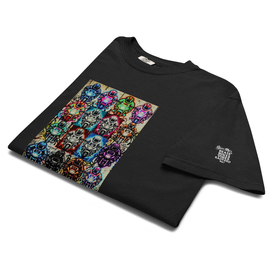 Arcade Rhythm Grid T-Shirt Black - str8 off the streets of Muthaphukkin Radford - Hip-Hop Biker Gear - exclusive designs by SoloMCs.com