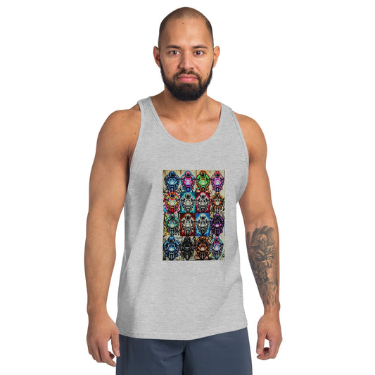 Arcade Rhythm Grid Vest Athletic Heather - str8 off the streets of Muthaphukkin Radford - Hip-Hop Biker Gear - exclusive designs by SoloMCs.com