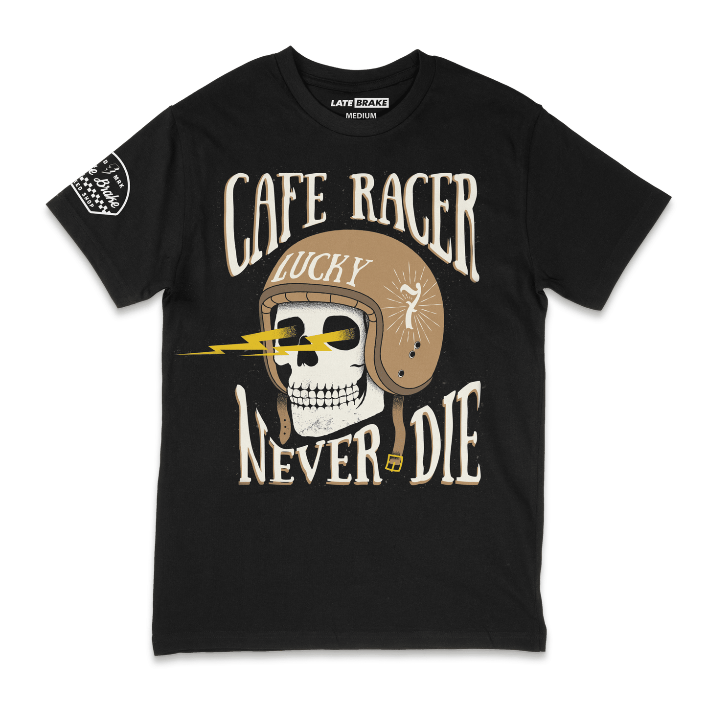 Cafe Racer Never Die T-Shirt - str8 off the streets of Muthaphukkin Radford - Hip-Hop Biker Gear - exclusive designs by SoloMCs.com