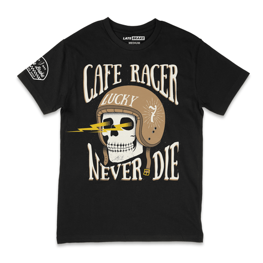 Cafe Racer Never Die T-Shirt - Solo MCs Hip - Hop Motorbike Crew