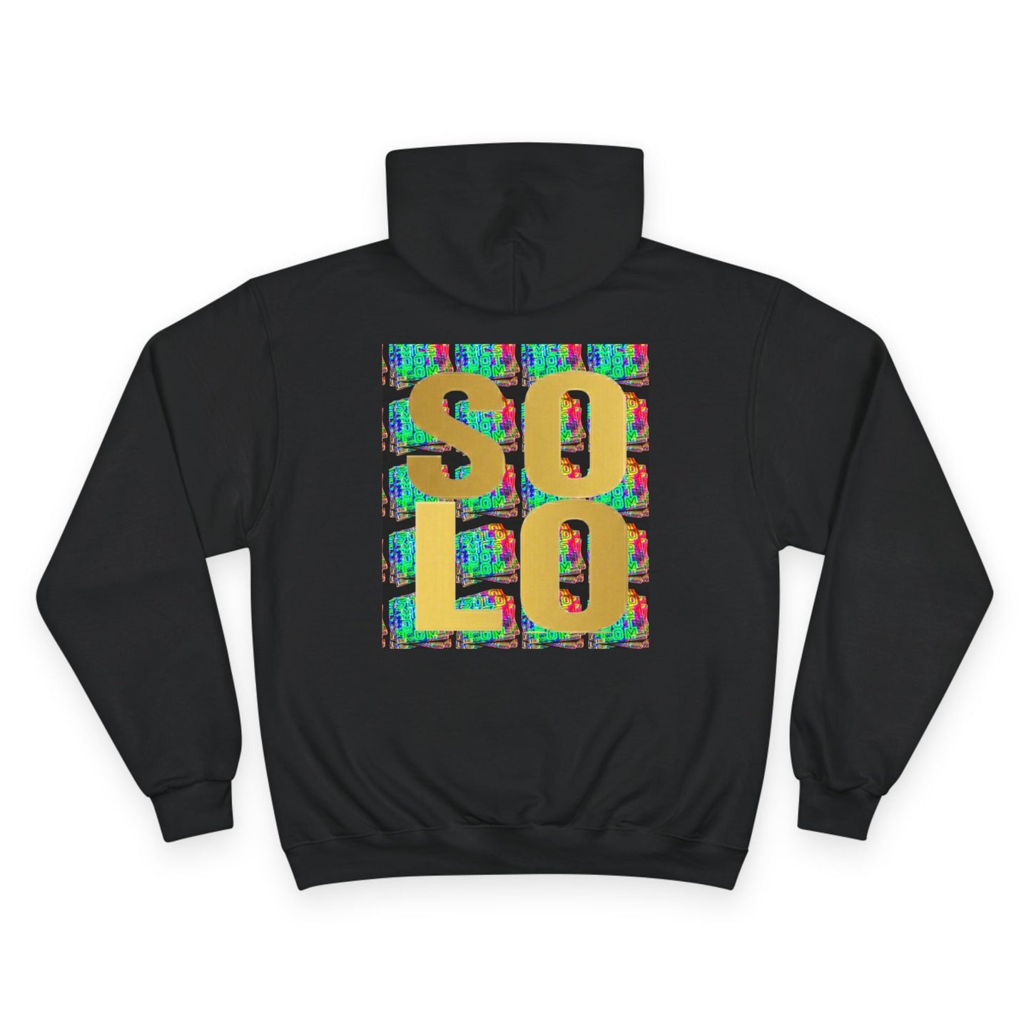 Champion Hoodie - Retro Pop Art 'SOLO' Graphic Pullover - str8 off the streets of Muthaphukkin Radford - Hip-Hop Biker Gear - exclusive designs by SoloMCs.com