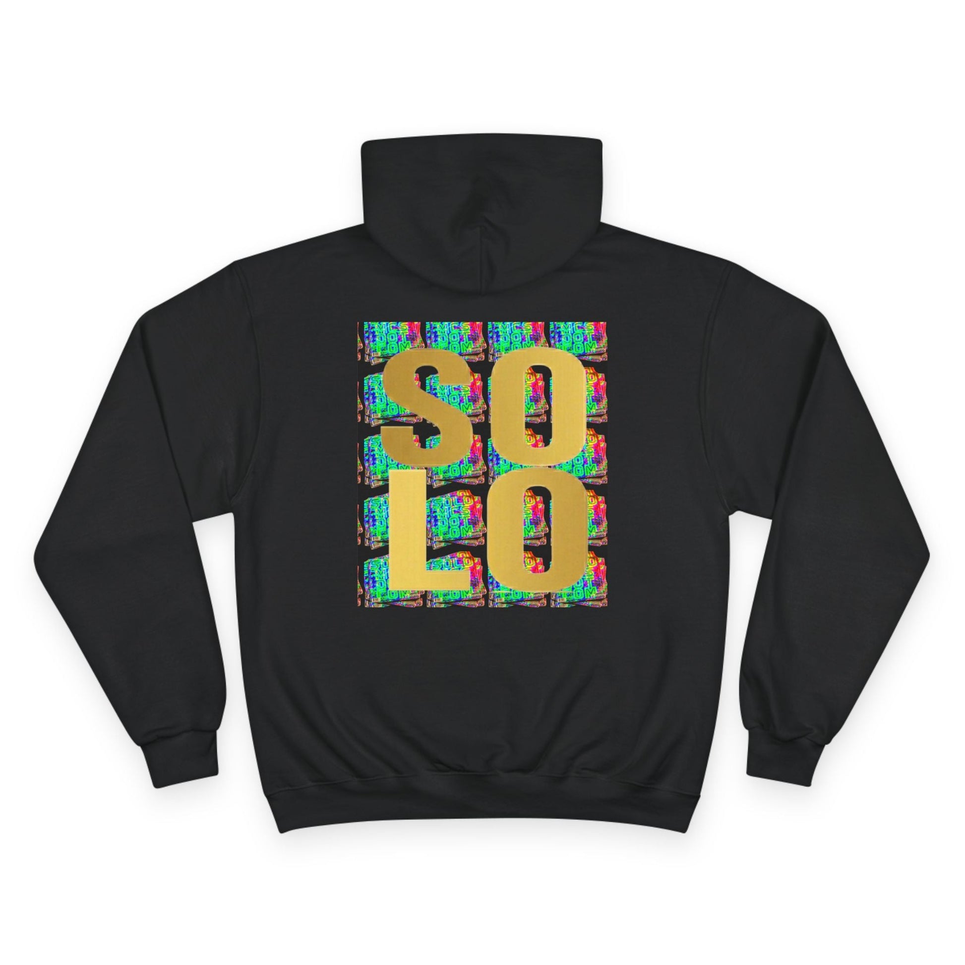 Champion Hoodie - Retro Pop Art 'SOLO' Graphic Pullover - str8 off the streets of Muthaphukkin Radford - Hip-Hop Biker Gear - exclusive designs by SoloMCs.com
