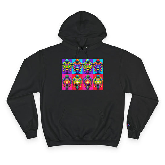 Champion Hoodie - Retro Pop Art 'SOLO' Graphic Pullover - str8 off the streets of Muthaphukkin Radford - Hip-Hop Biker Gear - exclusive designs by SoloMCs.com