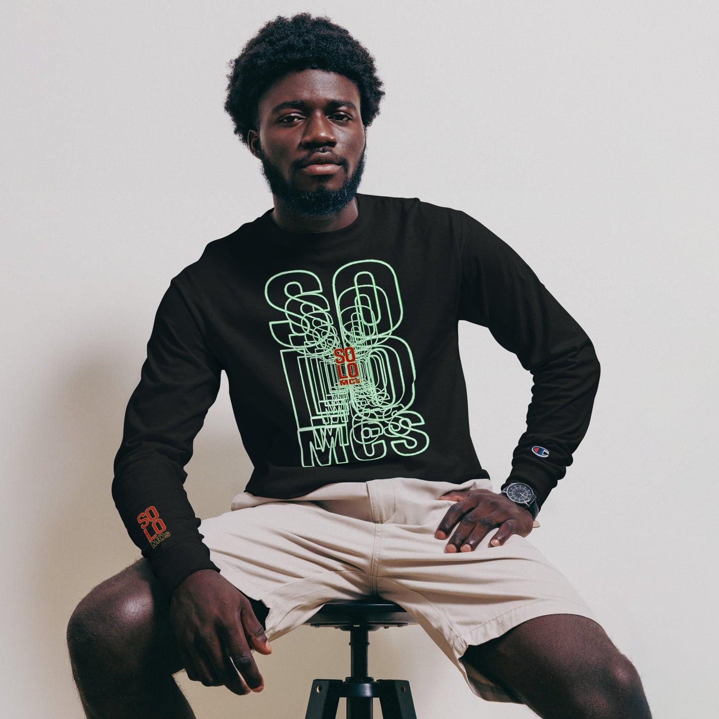 Collab Studio \ Champion Long Sleeve Shirt - str8 off the streets of Muthaphukkin Radford - Hip-Hop Biker Gear - exclusive designs by SoloMCs.com