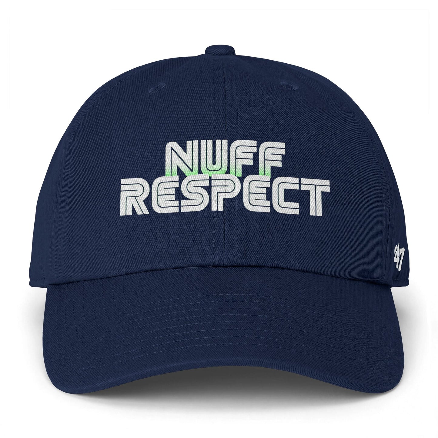 Collab Studio - Solo MCs \ 47 Brand Nuff Respect Hat Navy One size - str8 off the streets of Muthaphukkin Radford - Hip-Hop Biker Gear - exclusive designs by SoloMCs.com