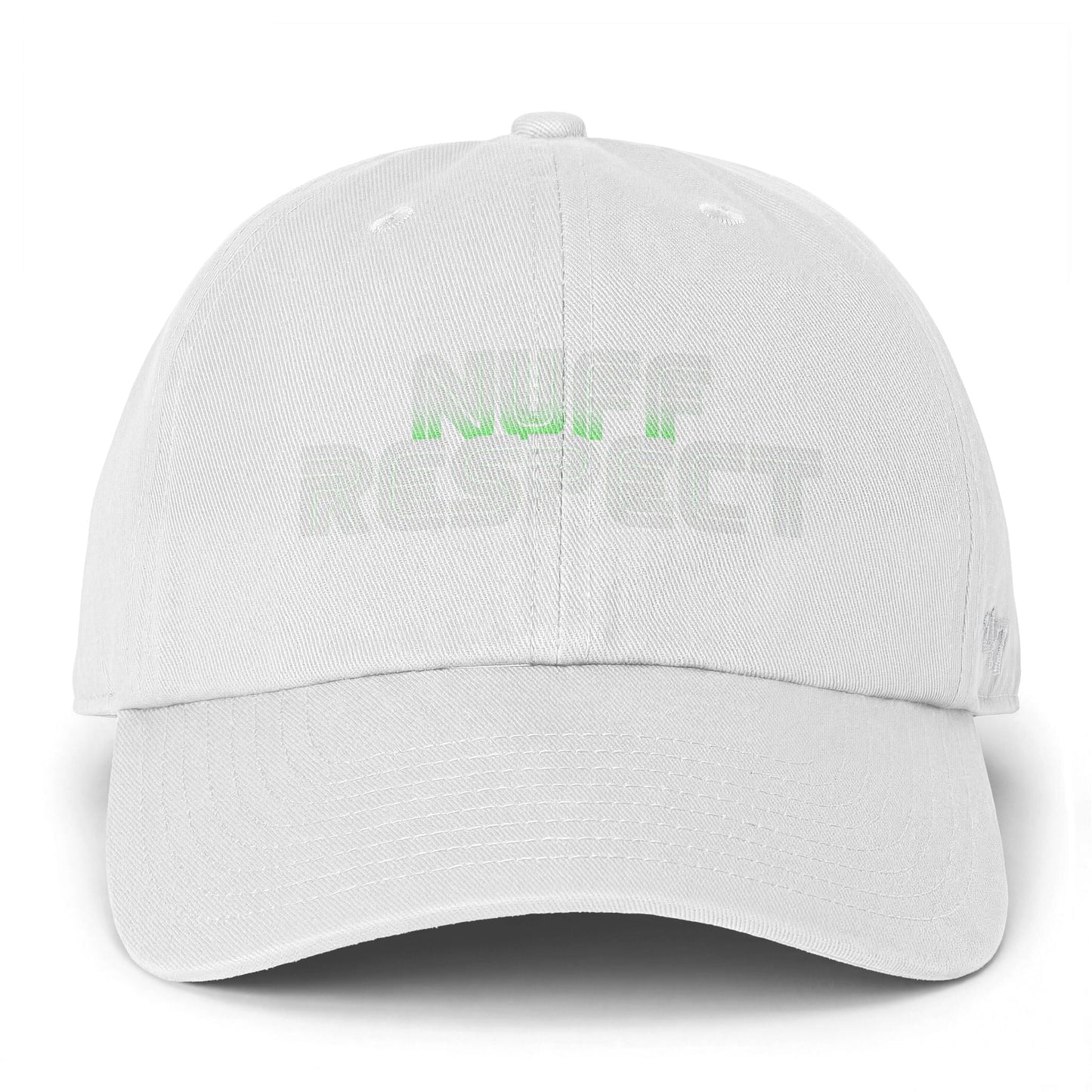 Collab Studio - Solo MCs \ 47 Brand Nuff Respect Hat White One size - str8 off the streets of Muthaphukkin Radford - Hip-Hop Biker Gear - exclusive designs by SoloMCs.com