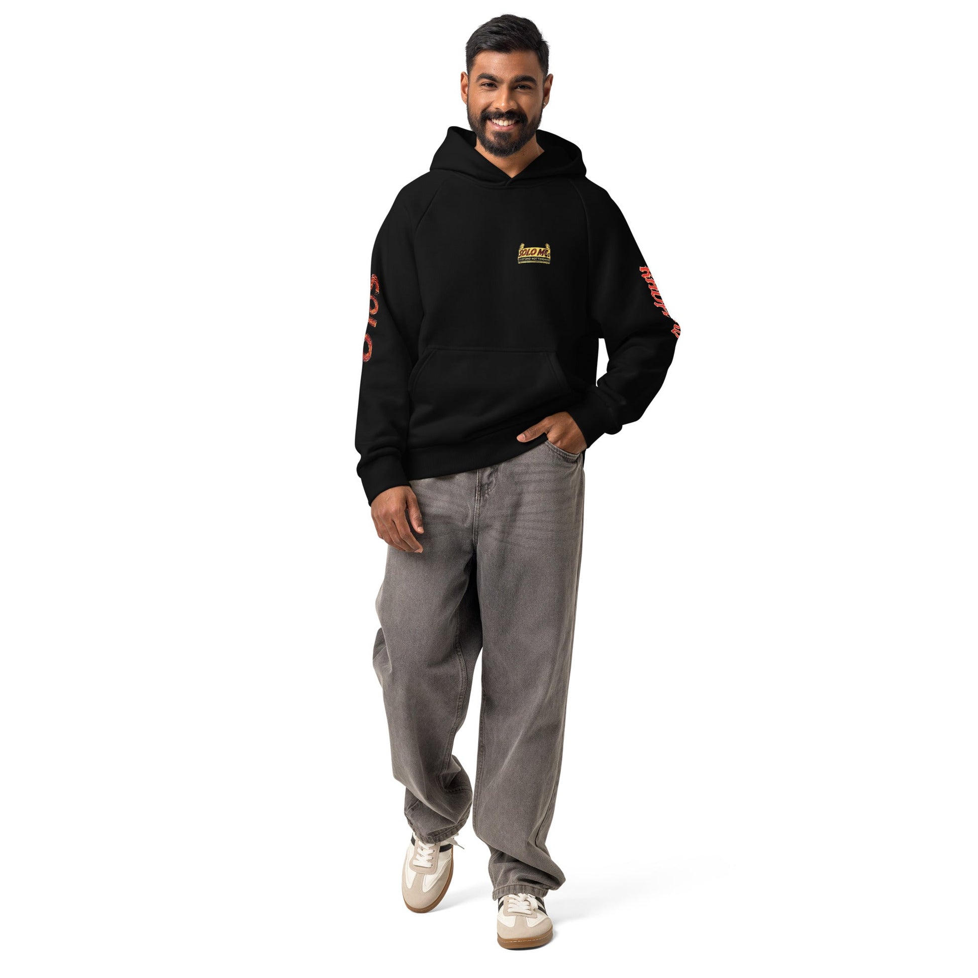 Collab Studio \ Solo MCs x Lane Seven Heavyweight Hoodie - str8 off the streets of Muthaphukkin Radford - Hip-Hop Biker Gear - exclusive designs by SoloMCs.com