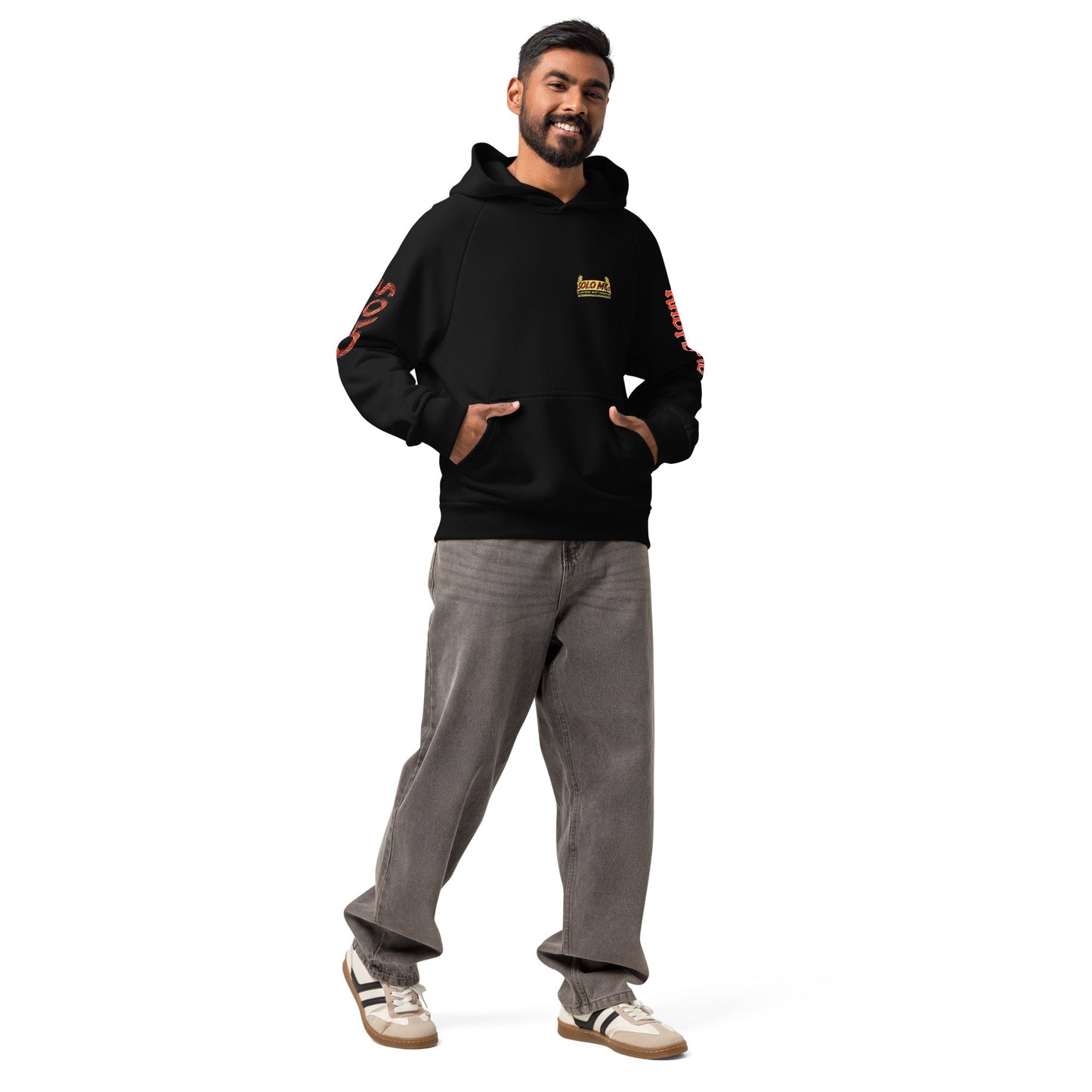 Collab Studio \ Solo MCs x Lane Seven Heavyweight Hoodie - str8 off the streets of Muthaphukkin Radford - Hip-Hop Biker Gear - exclusive designs by SoloMCs.com