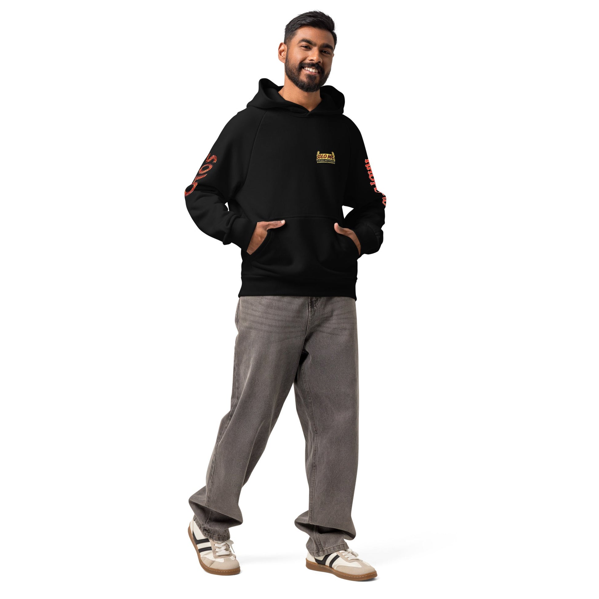 Collab Studio \ Solo MCs x Lane Seven Heavyweight Hoodie - str8 off the streets of Muthaphukkin Radford - Hip-Hop Biker Gear - exclusive designs by SoloMCs.com