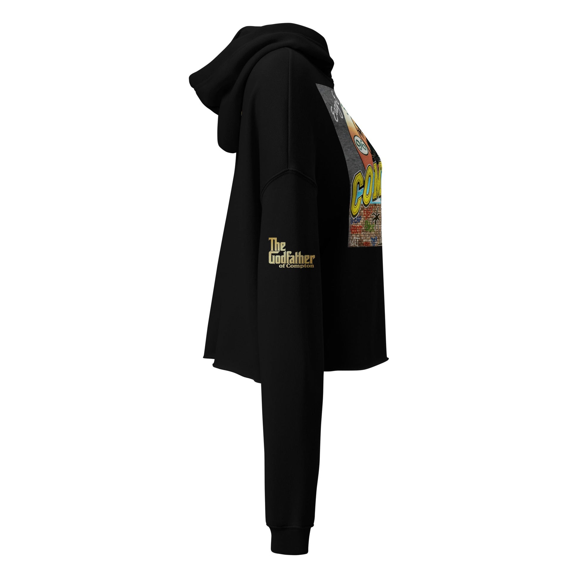 Eazy - E 30th Anniversary Mural Crop Hoodie - Solo MCs Hip - Hop Motorbike Crew