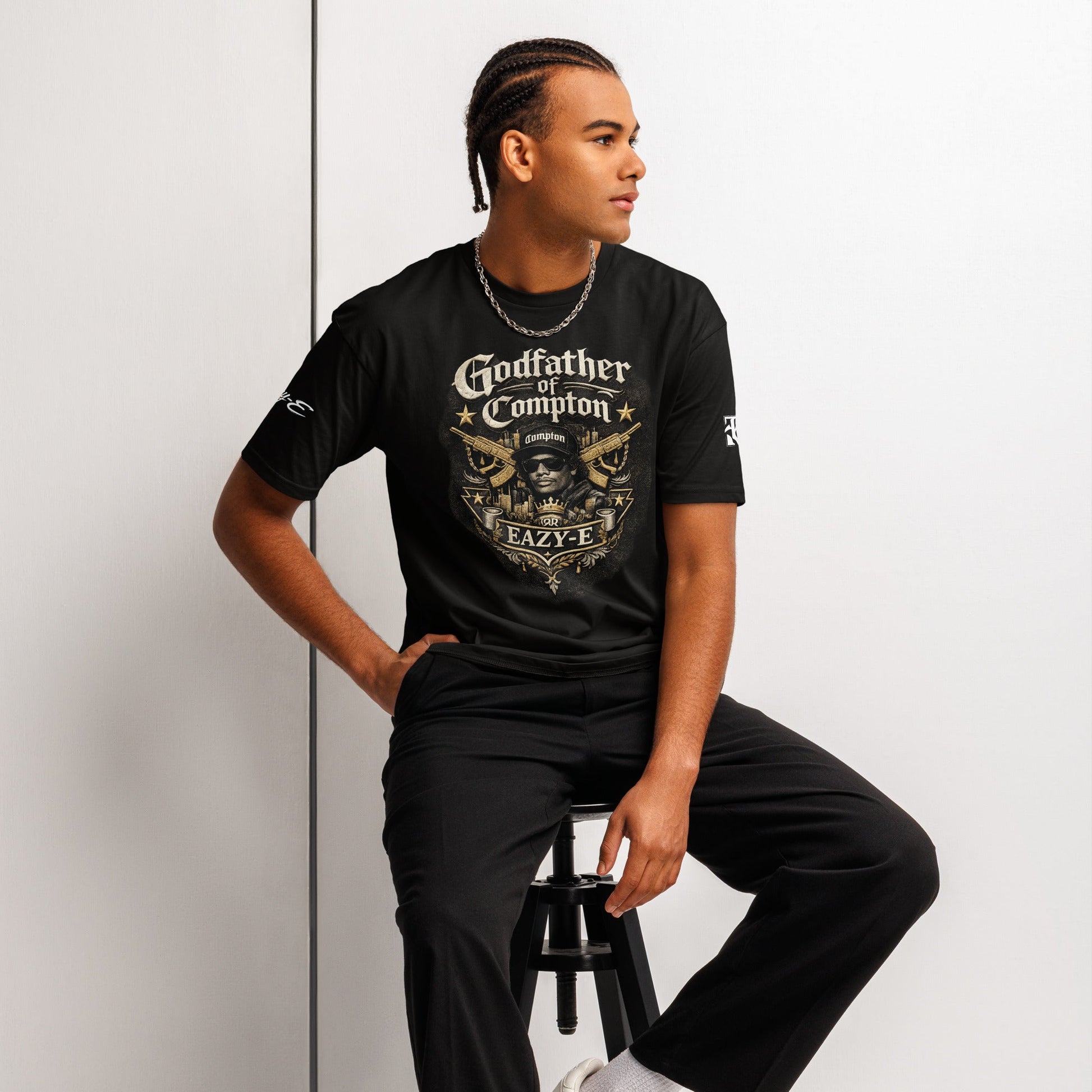 SM016 - Godfather of Compton T-Shirt - str8 off the streets of Muthaphukkin Radford - Hip-Hop Biker Gear - exclusive designs by SoloMCs.com