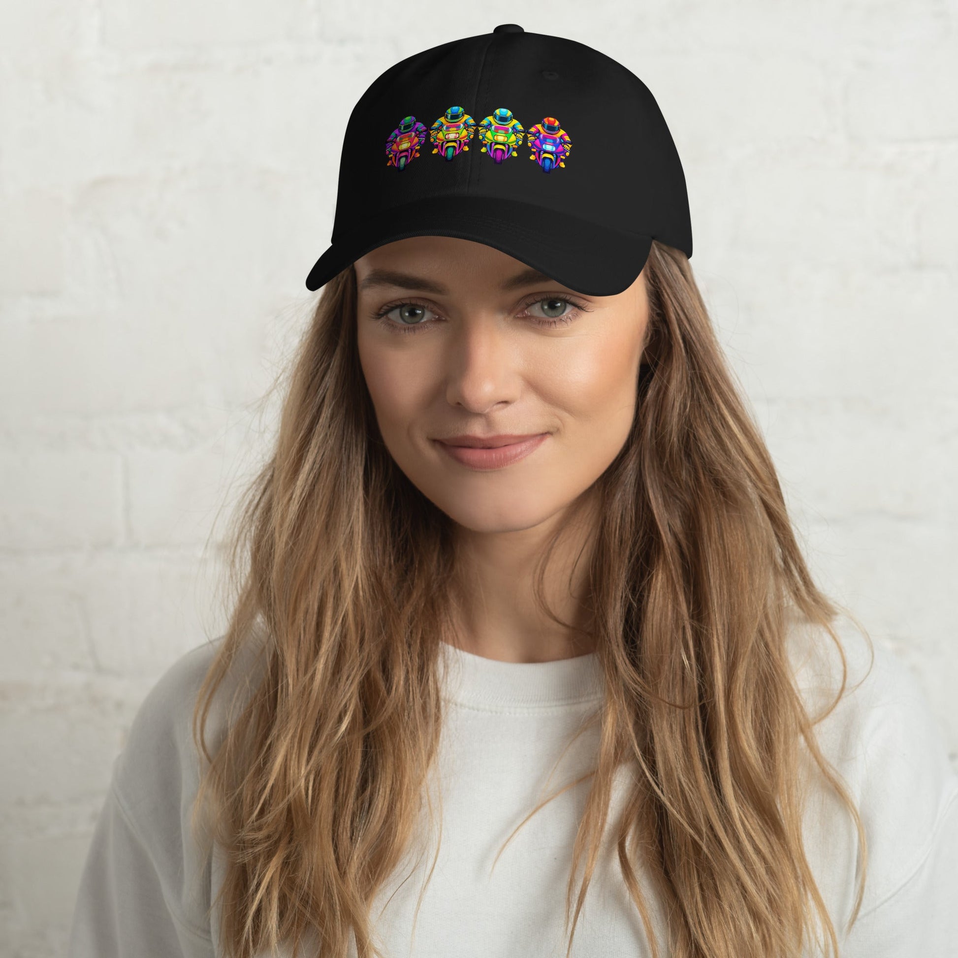 Four Bright Bikes Hat - str8 off the streets of Muthaphukkin Radford - Hip-Hop Biker Gear - exclusive designs by SoloMCs.com