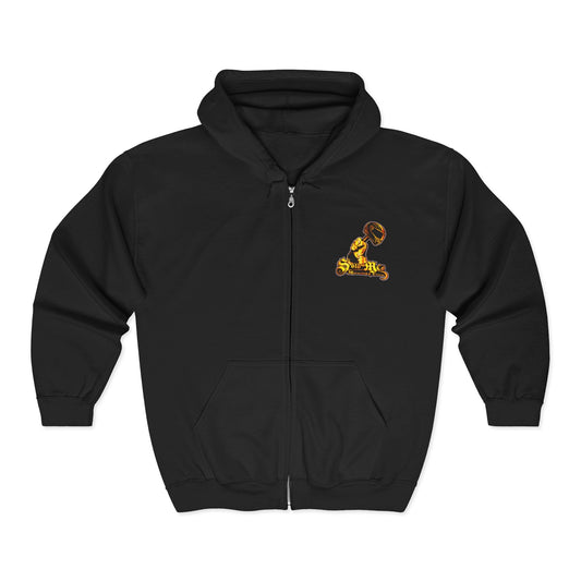 Four Bright Bikes Hoodie Black - str8 off the streets of Muthaphukkin Radford - Hip-Hop Biker Gear - exclusive designs by SoloMCs.com