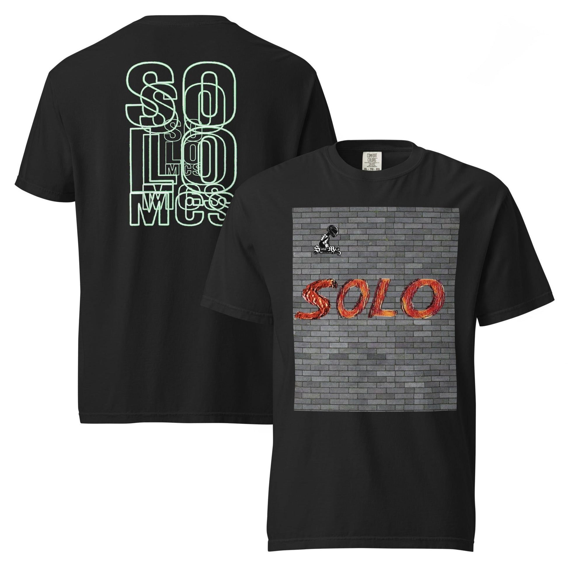 Heavyweight t-shirt Black - str8 off the streets of Muthaphukkin Radford - Hip-Hop Biker Gear - exclusive designs by SoloMCs.com