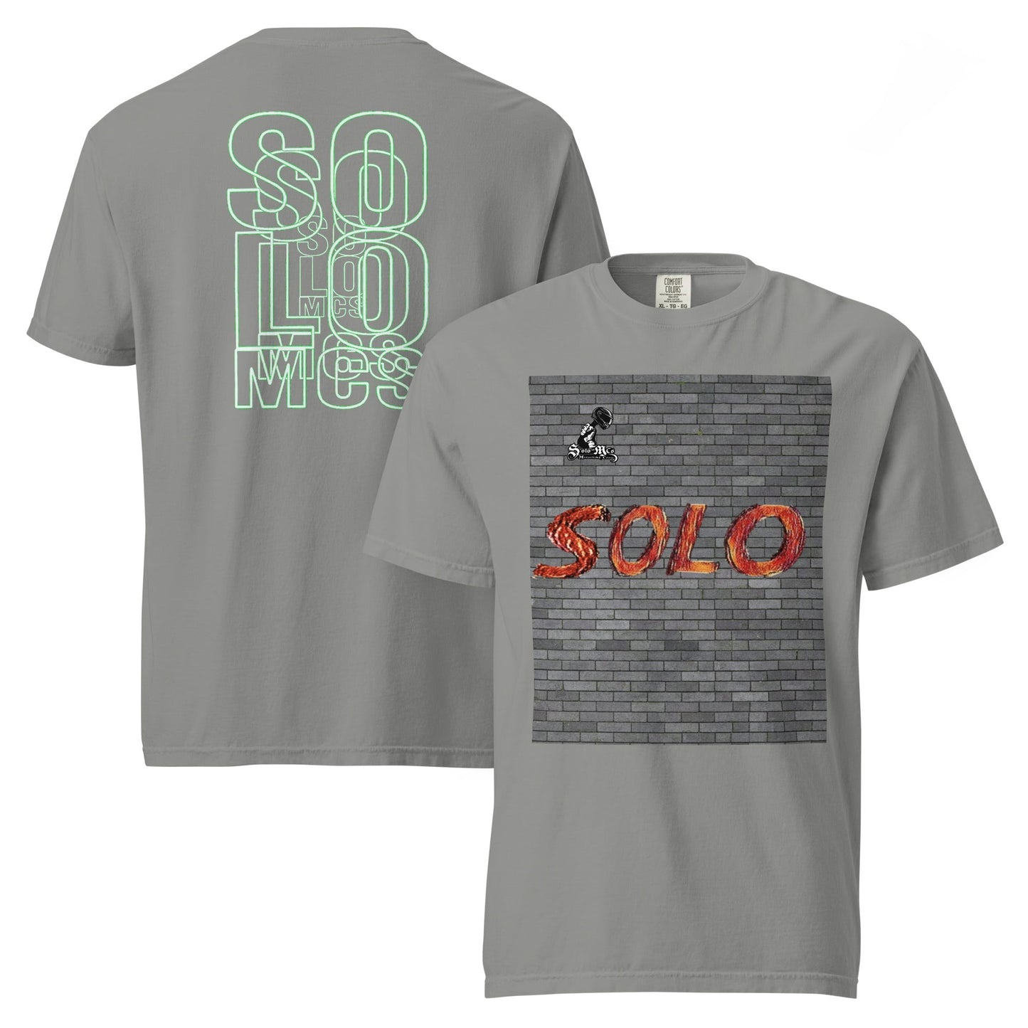 Heavyweight t-shirt Grey - str8 off the streets of Muthaphukkin Radford - Hip-Hop Biker Gear - exclusive designs by SoloMCs.com