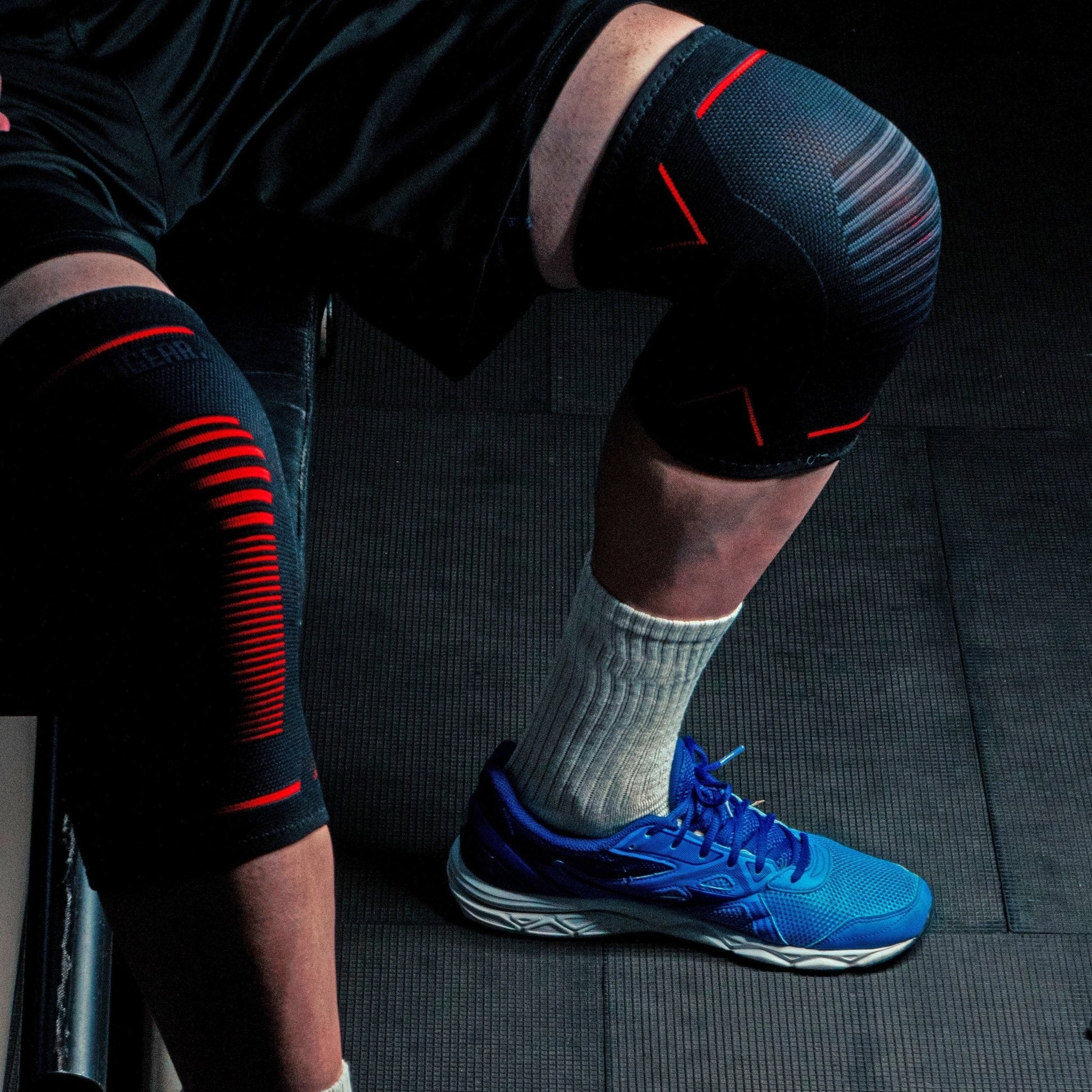 Knee Support Compression Brace (Pair) - Solo MCs Hip - Hop Motorbike Crew