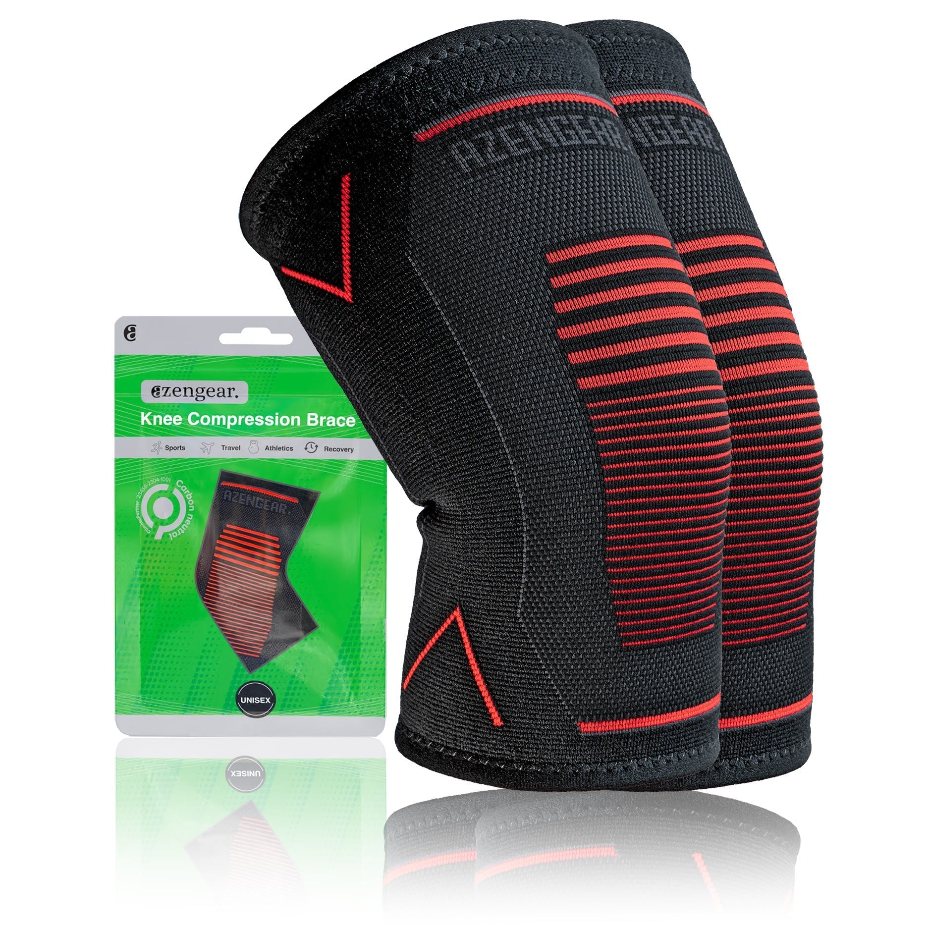 Knee Support Compression Brace (Pair) - Solo MCs Hip - Hop Motorbike Crew
