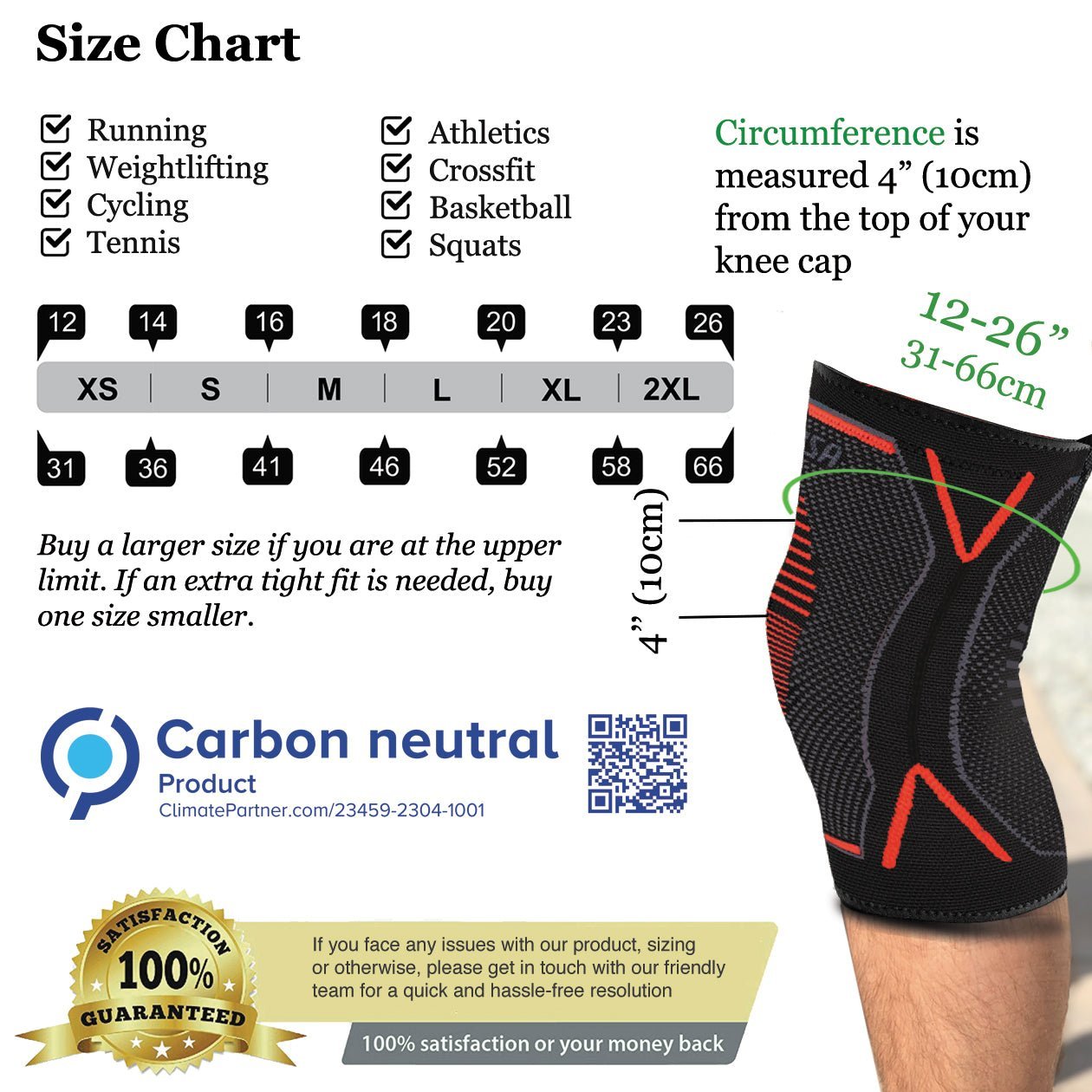 Knee Support Compression Brace (Pair) - Solo MCs Hip - Hop Motorbike Crew