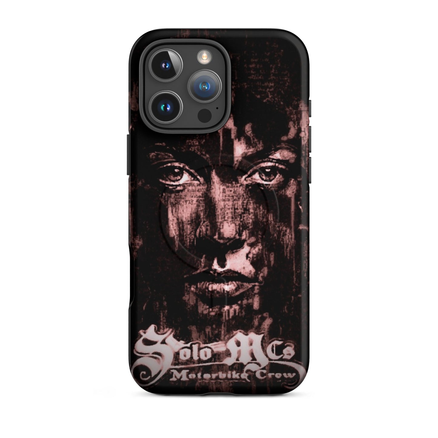 Look MagSafe® tough case for iPhone® iPhone 16 Pro Max - str8 off the streets of Muthaphukkin Radford - Hip-Hop Biker Gear - exclusive designs by SoloMCs.com