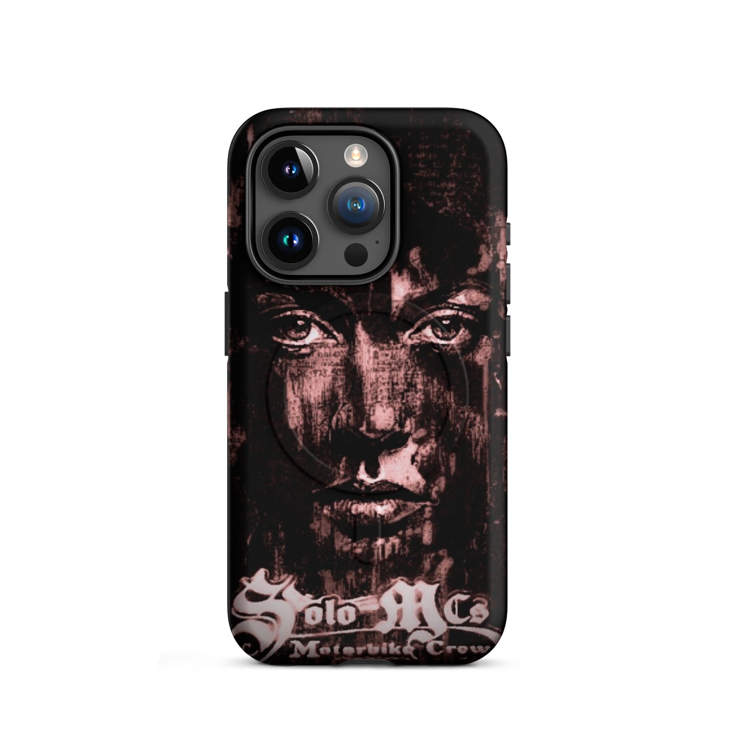 Look MagSafe® tough case for iPhone® iPhone 15 Pro - str8 off the streets of Muthaphukkin Radford - Hip-Hop Biker Gear - exclusive designs by SoloMCs.com