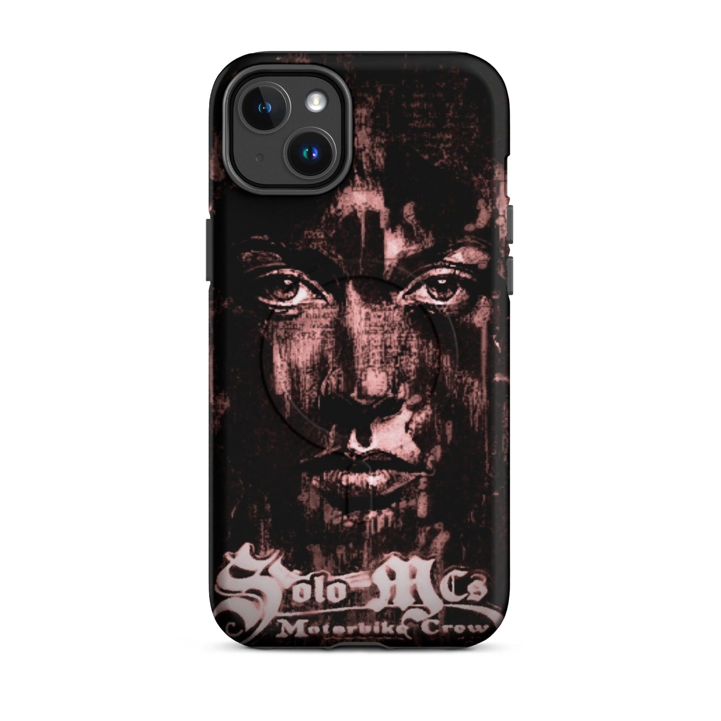Look MagSafe® tough case for iPhone® iPhone 14 Plus - str8 off the streets of Muthaphukkin Radford - Hip-Hop Biker Gear - exclusive designs by SoloMCs.com