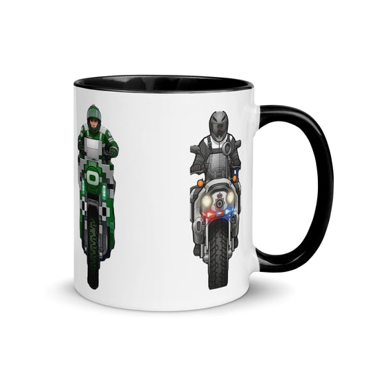 Mug with Color Inside 11 oz - str8 off the streets of Muthaphukkin Radford - Hip-Hop Biker Gear - exclusive designs by SoloMCs.com
