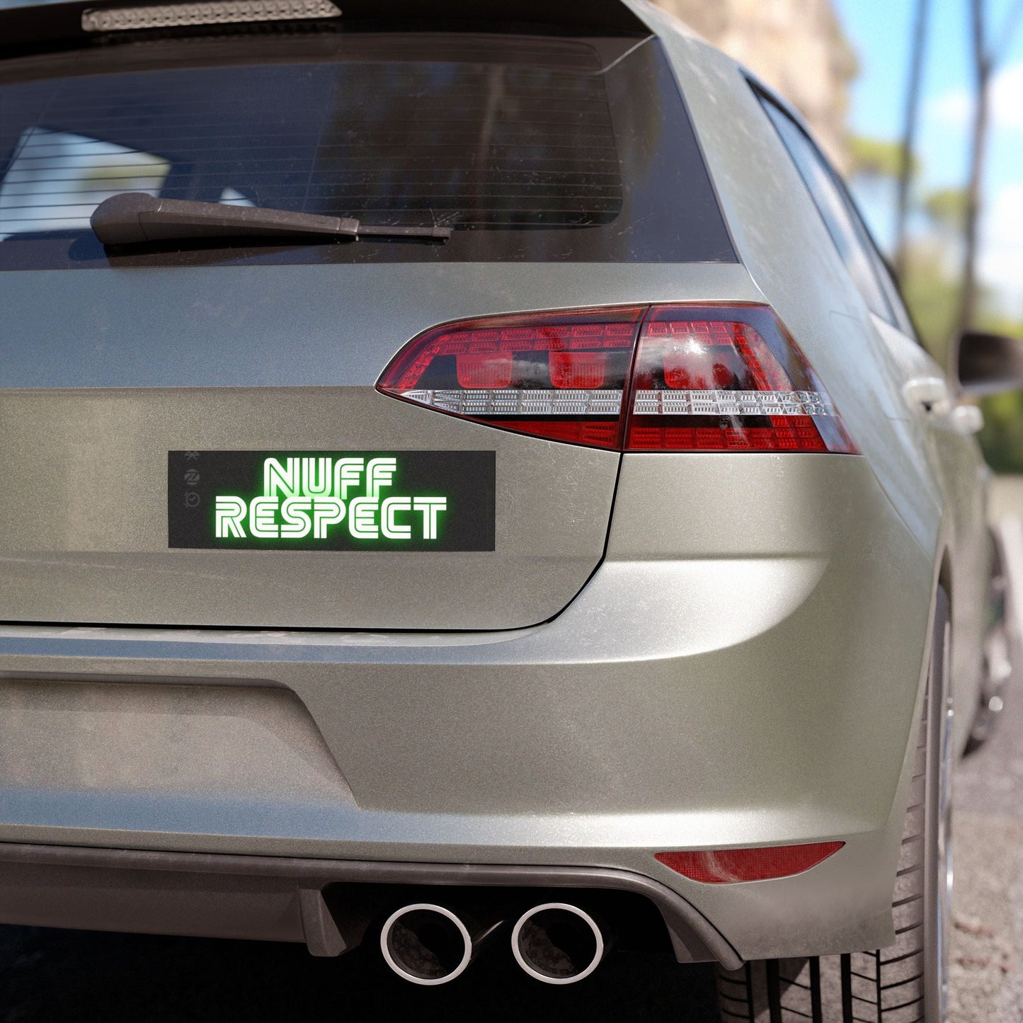 Nuff Respect Magnet Tag - str8 off the streets of Muthaphukkin Radford - Hip-Hop Biker Gear - exclusive designs by SoloMCs.com