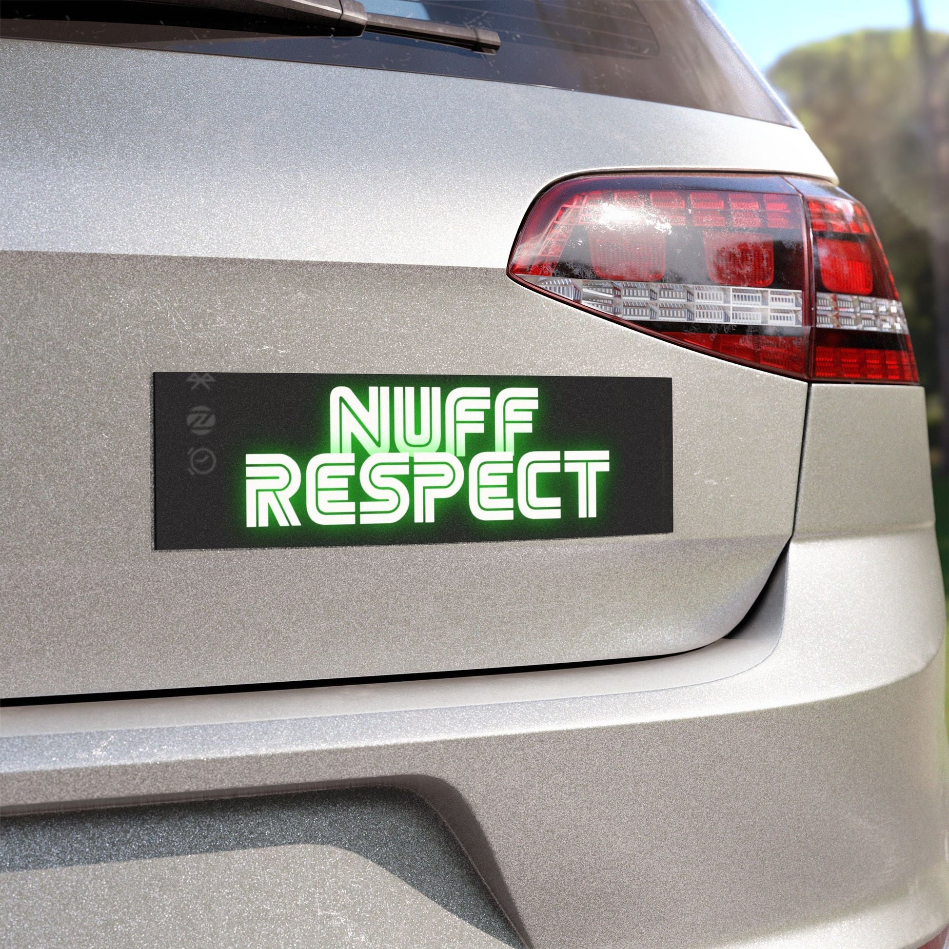 Nuff Respect Magnet Tag - str8 off the streets of Muthaphukkin Radford - Hip-Hop Biker Gear - exclusive designs by SoloMCs.com