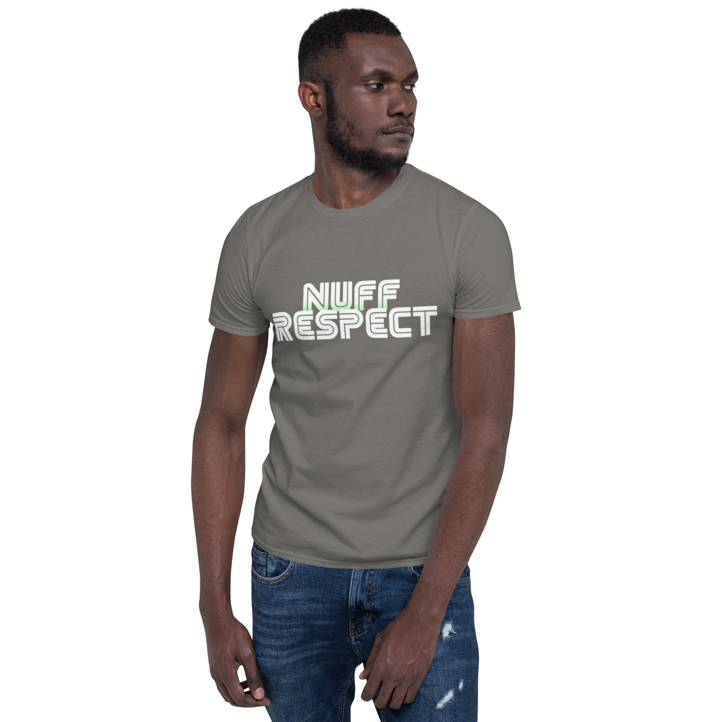 Nuff Respect T-Shirt Charcoal - str8 off the streets of Muthaphukkin Radford - Hip-Hop Biker Gear - exclusive designs by SoloMCs.com