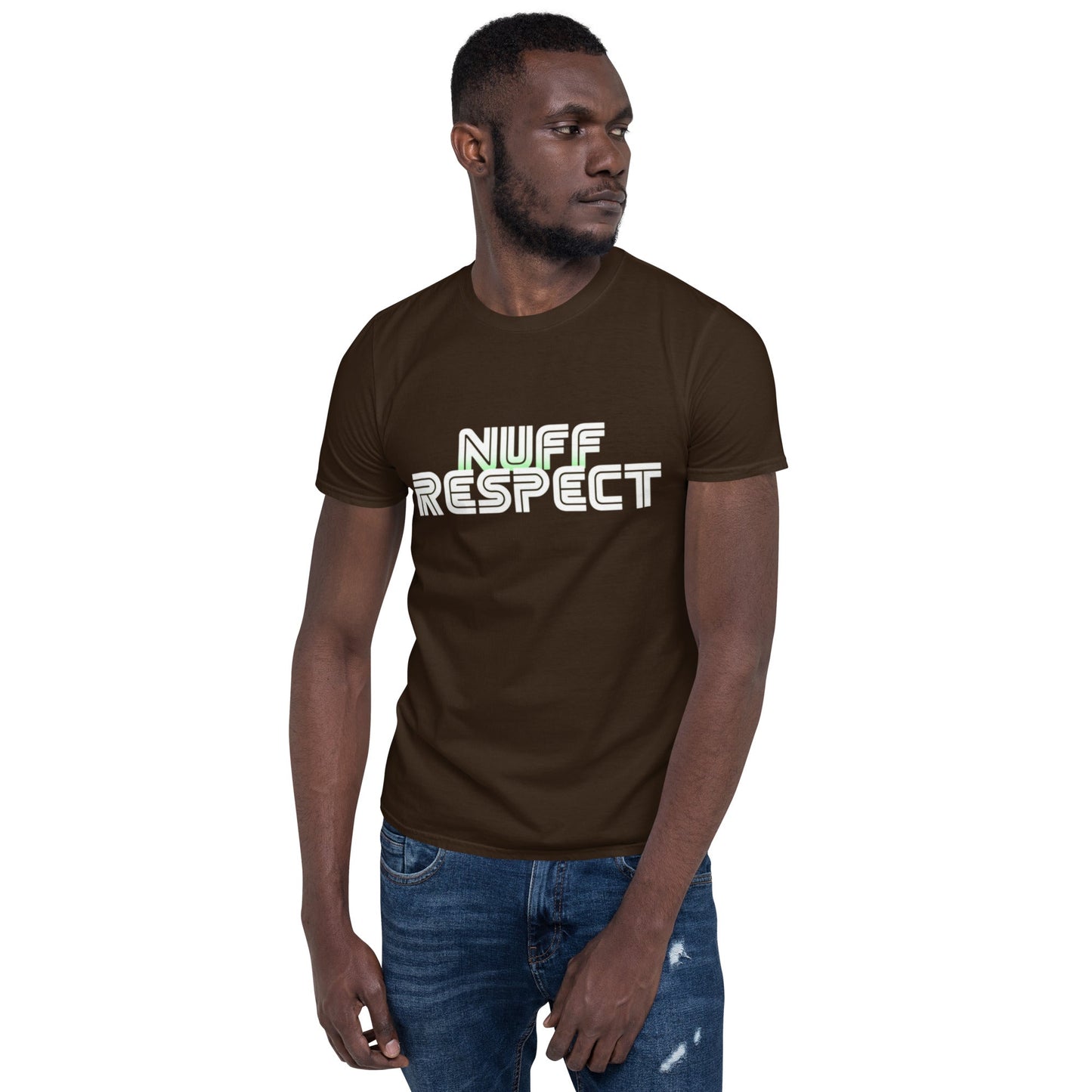 Nuff Respect T-Shirt Dark Chocolate - str8 off the streets of Muthaphukkin Radford - Hip-Hop Biker Gear - exclusive designs by SoloMCs.com