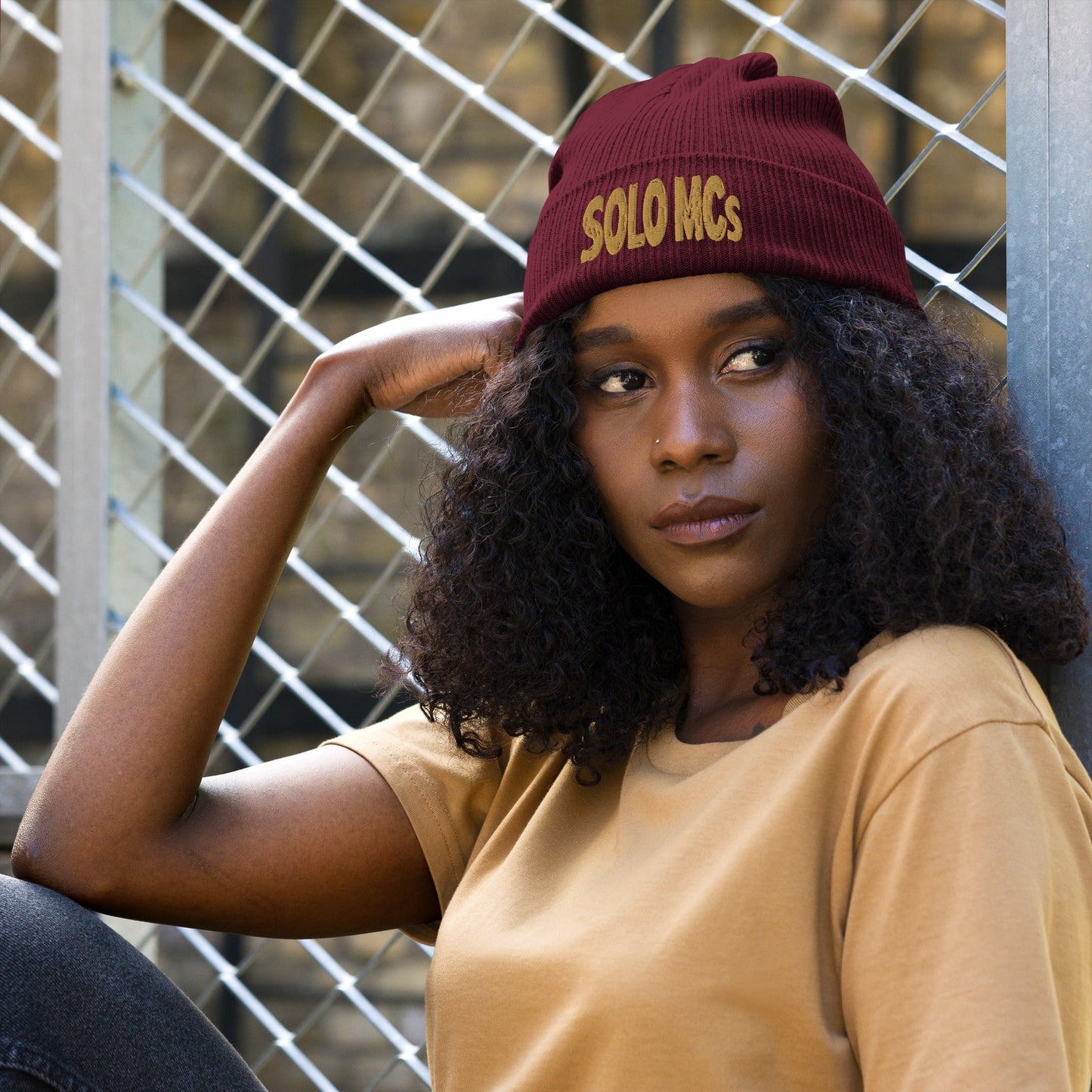 Organic Beanie - str8 off the streets of Muthaphukkin Radford - Hip-Hop Biker Gear - exclusive designs by SoloMCs.com