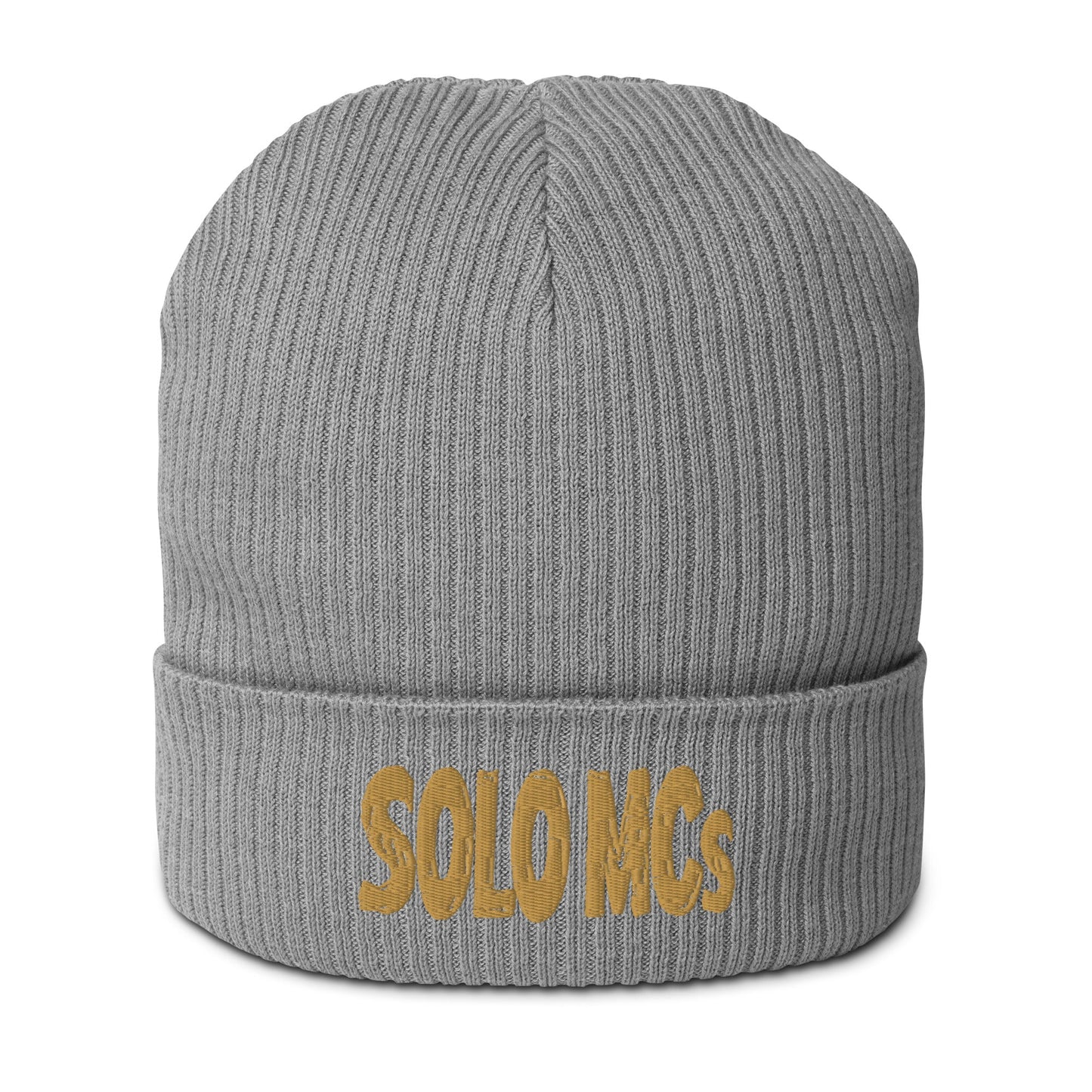 Organic Beanie Light Grey - str8 off the streets of Muthaphukkin Radford - Hip-Hop Biker Gear - exclusive designs by SoloMCs.com