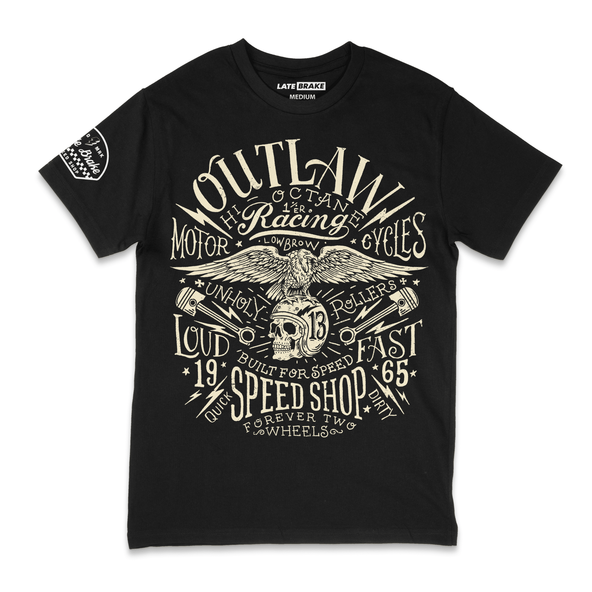 Outlaw Eagle T-Shirt - str8 off the streets of Muthaphukkin Radford - Hip-Hop Biker Gear - exclusive designs by SoloMCs.com